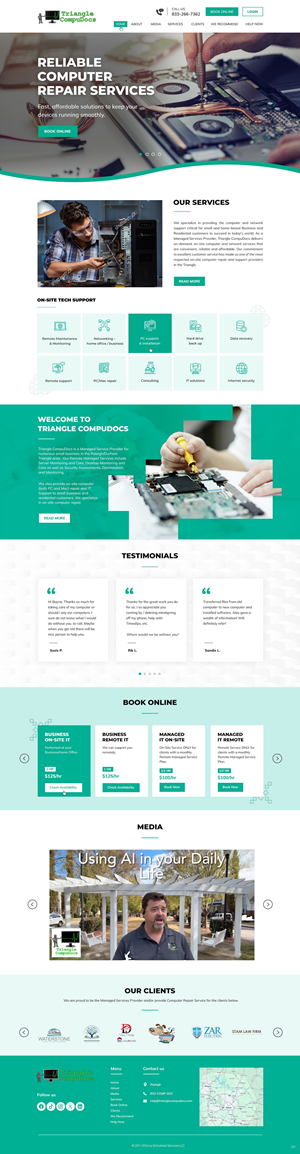 Web Design by pb for Triangle CompuDocs | Design: #34307095