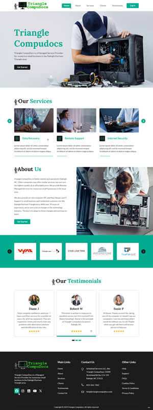 Web Design by pb for Triangle CompuDocs | Design: #34307096