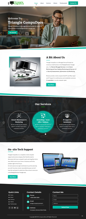 Web Design by pb for Triangle CompuDocs | Design: #34318174