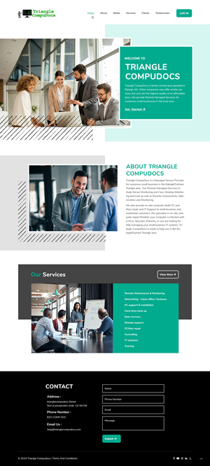 Web Design by pb for Triangle CompuDocs | Design: #34318175