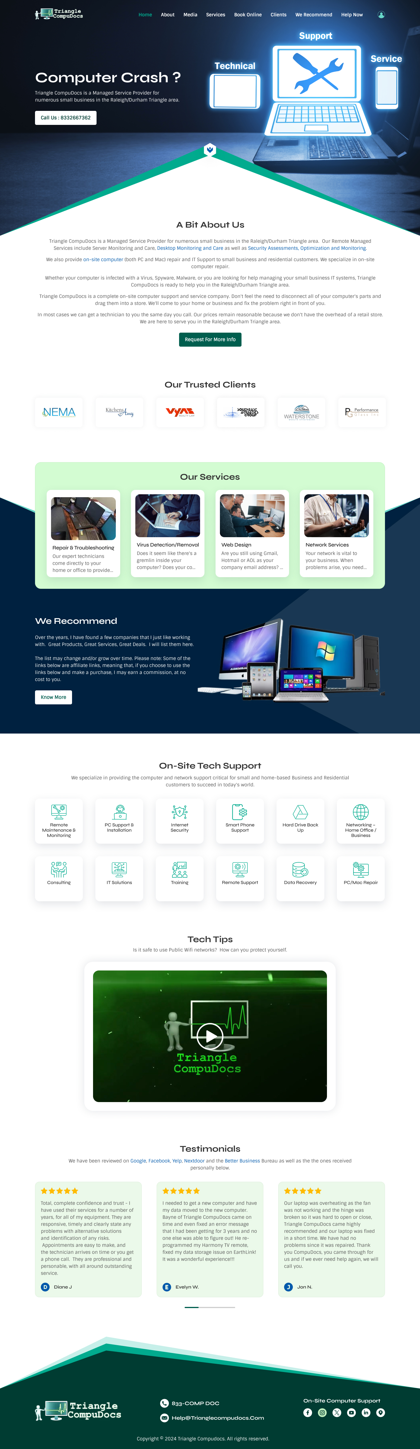 Web-Design von Pram Shaw für Triangle CompuDocs | Design #34314561