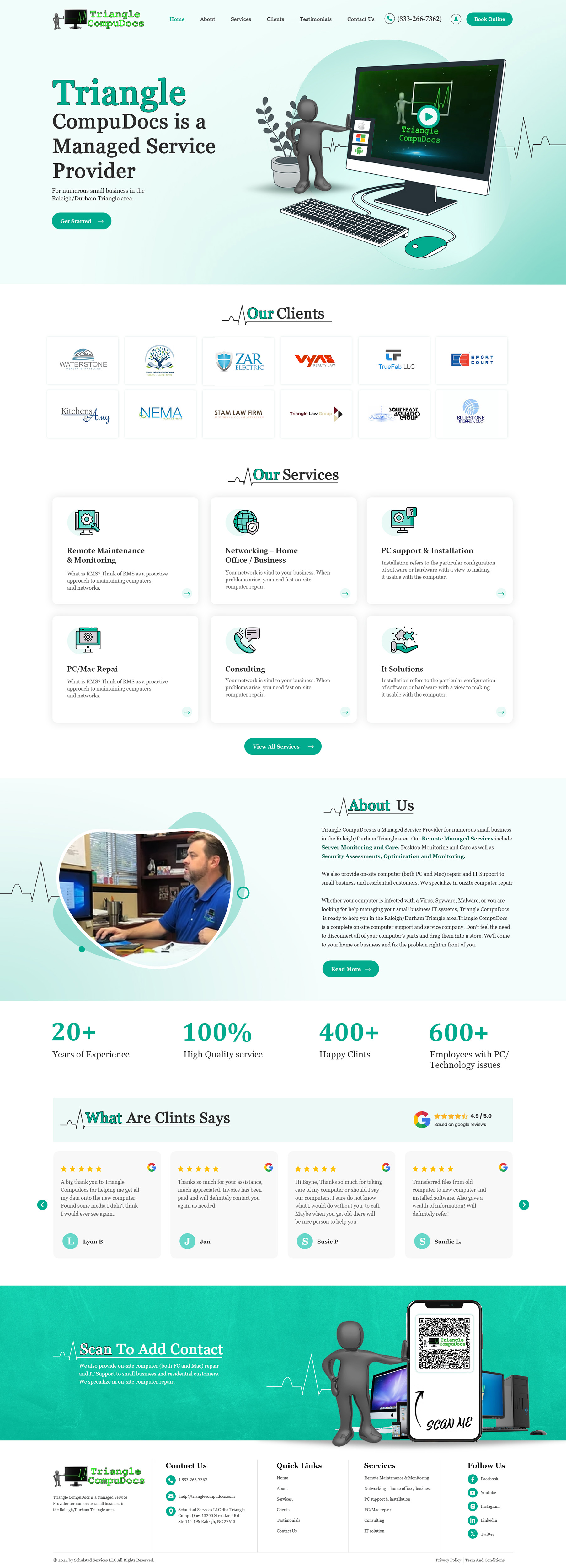 Web Design by creative.bugs for Triangle CompuDocs | Design #34335312