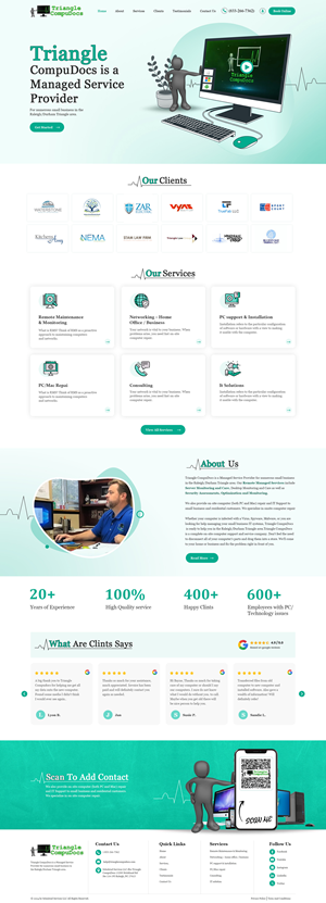 Web Design by creative.bugs for Triangle CompuDocs | Design: #34335312