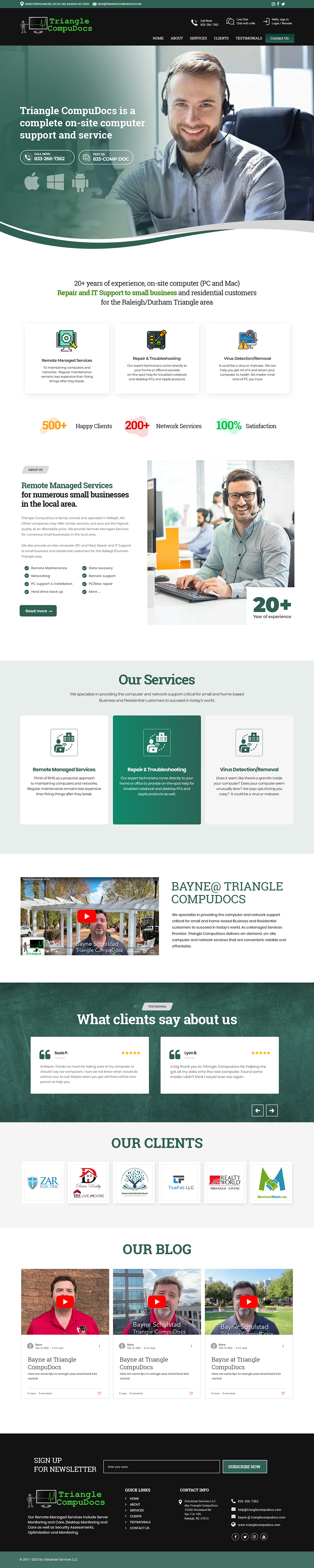 Web Design par Dream Logo Design pour Triangle CompuDocs | Design #34303270