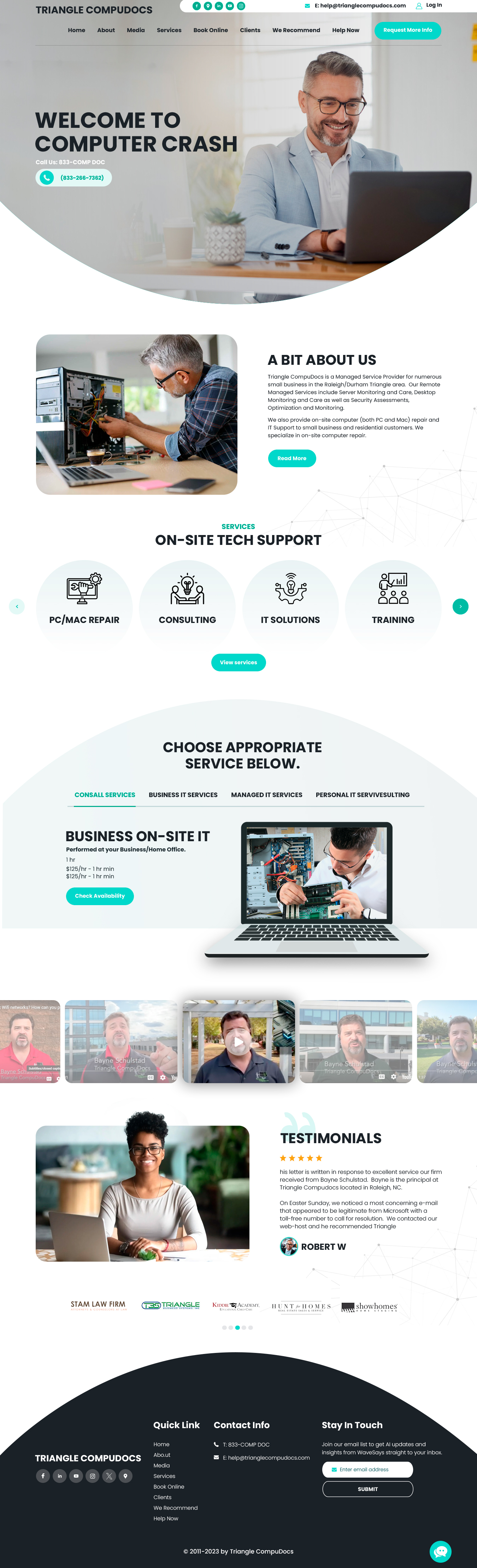Web Design by nzdesigners for Triangle CompuDocs | Design #34305849