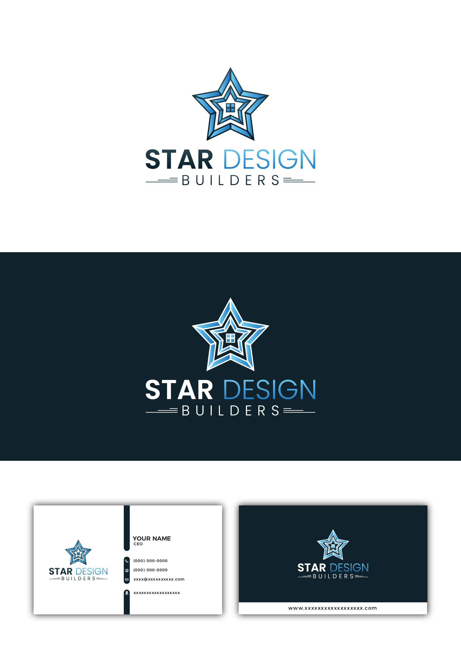 Logo Design by Deziners Zone for Star Design Builders | Design #34304206