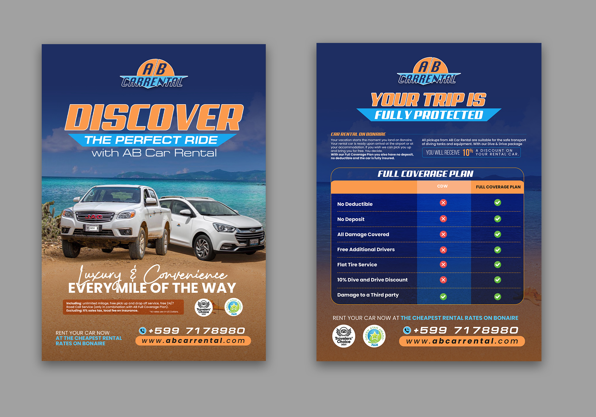 Diseño de Flyer por debdesign para AB Dive | Diseño #34316796