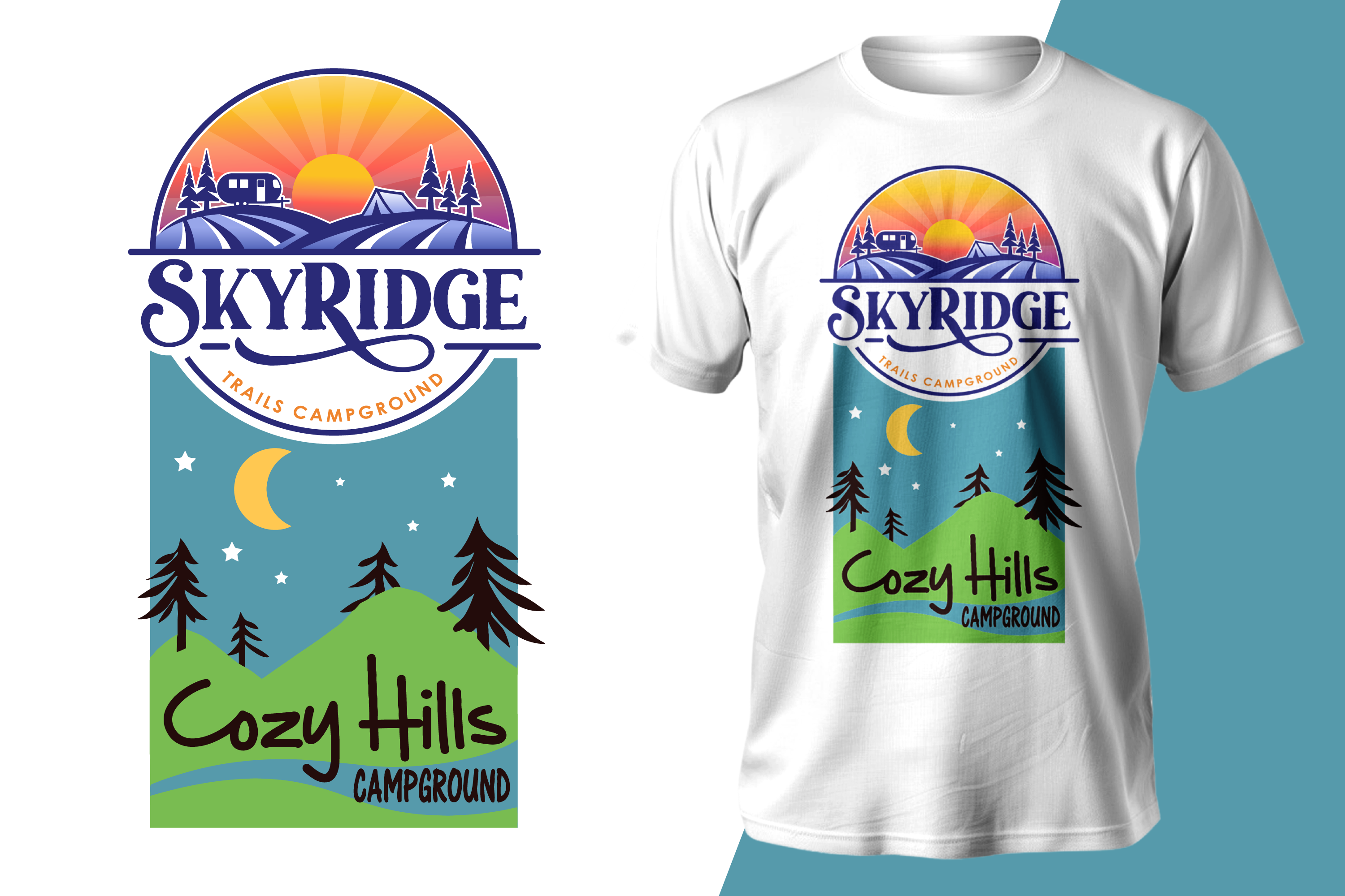 Graphic Design by Ismail Hossain for Cozy Hills Campground | Design #34310788
