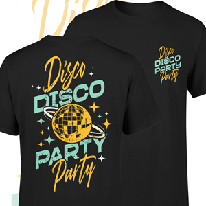 Tshirt based on the song  "Disco Disco Party Party"