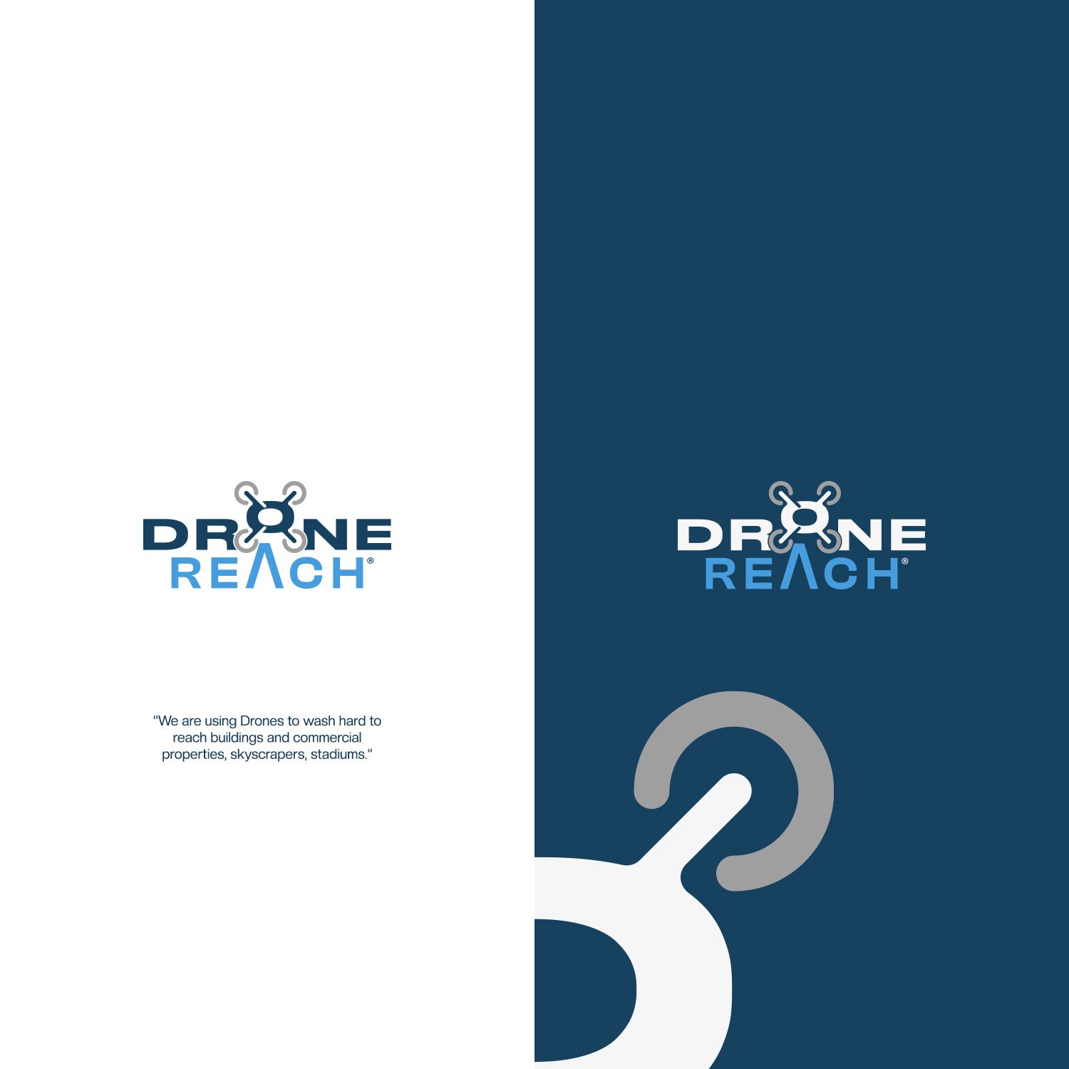 Logo Design by Felipe Moura for Drone Reach  | Design #34332058