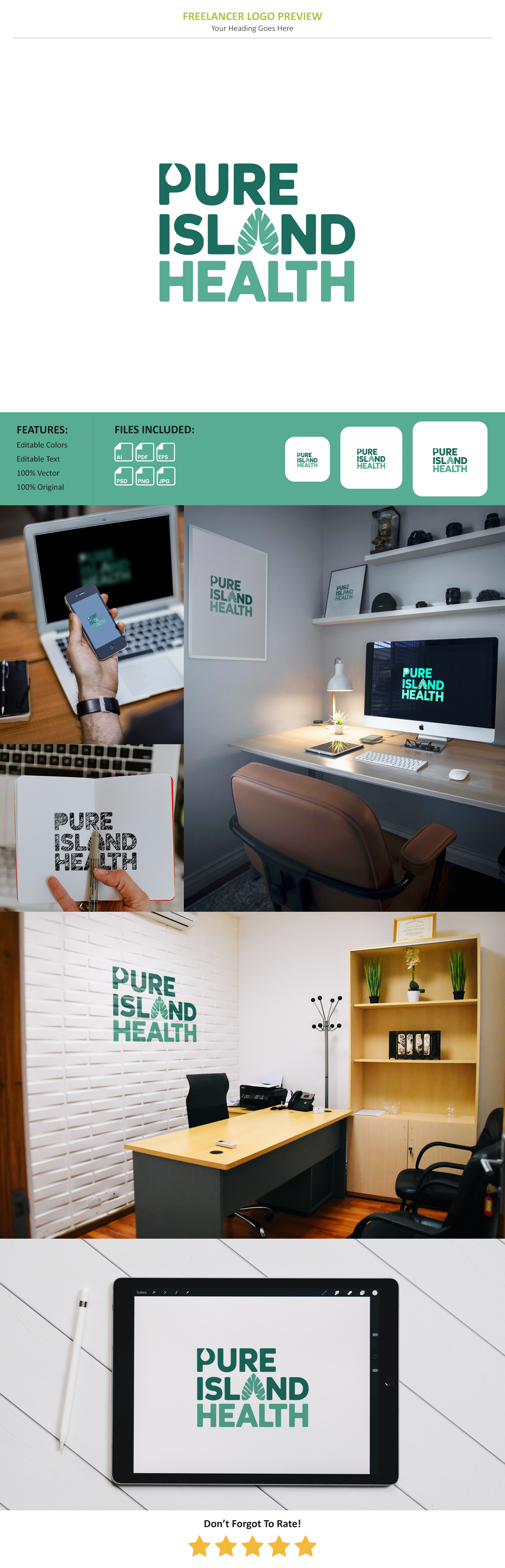 Logo Design by VectorForge for Pure Island Health | Design #34370371