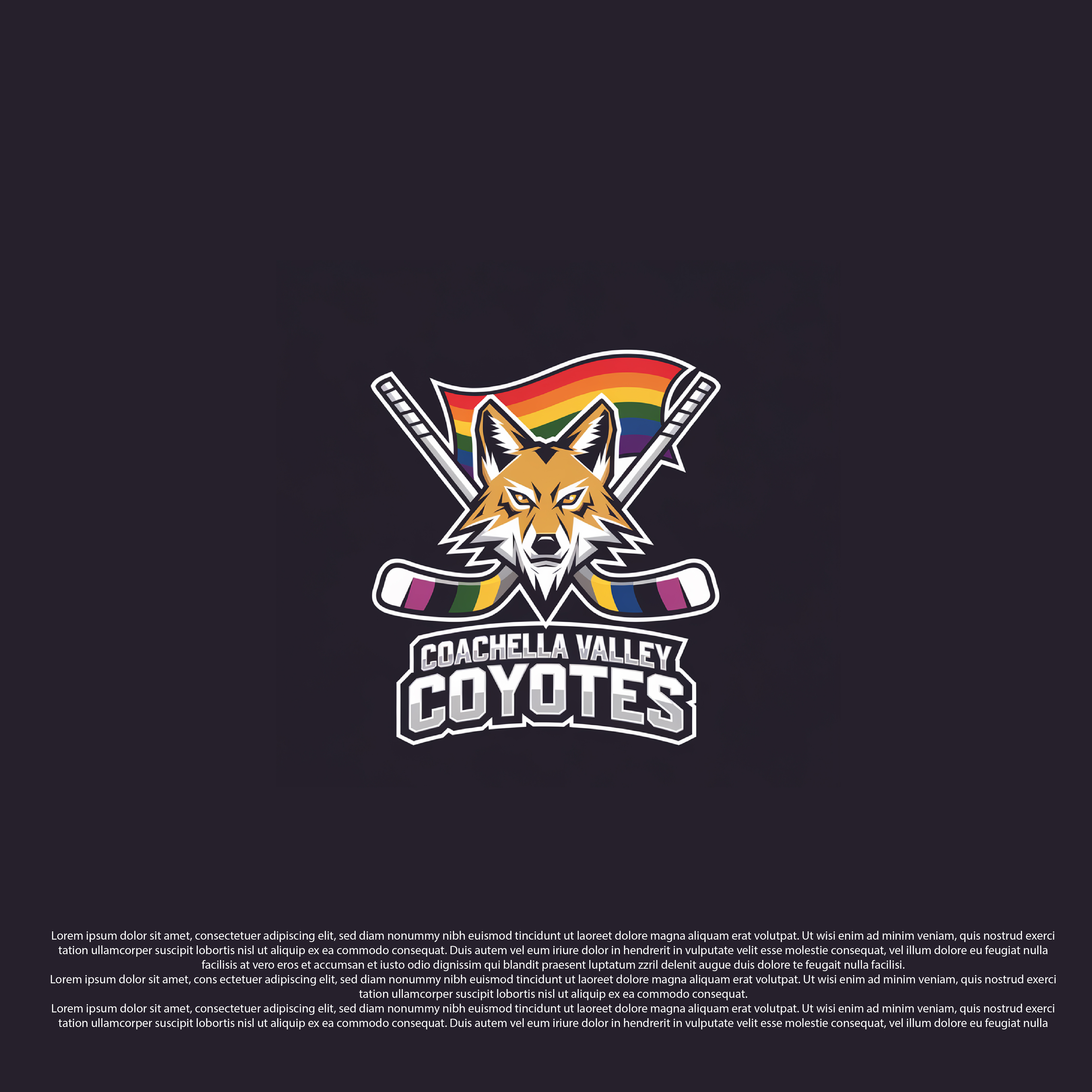 Design de Logo par Shariqology pour Coachella Valley LGBT Hockey Association | Design #34341321