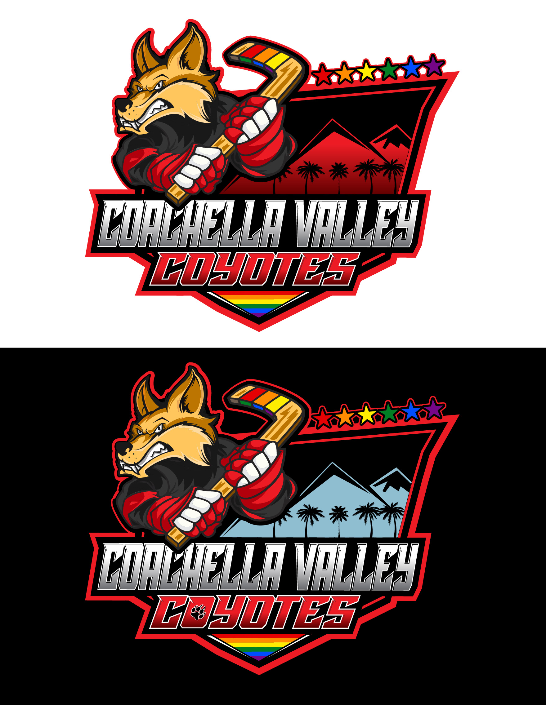 Logo Design by JKYCreatives for Coachella Valley LGBT Hockey Association | Design #34370629