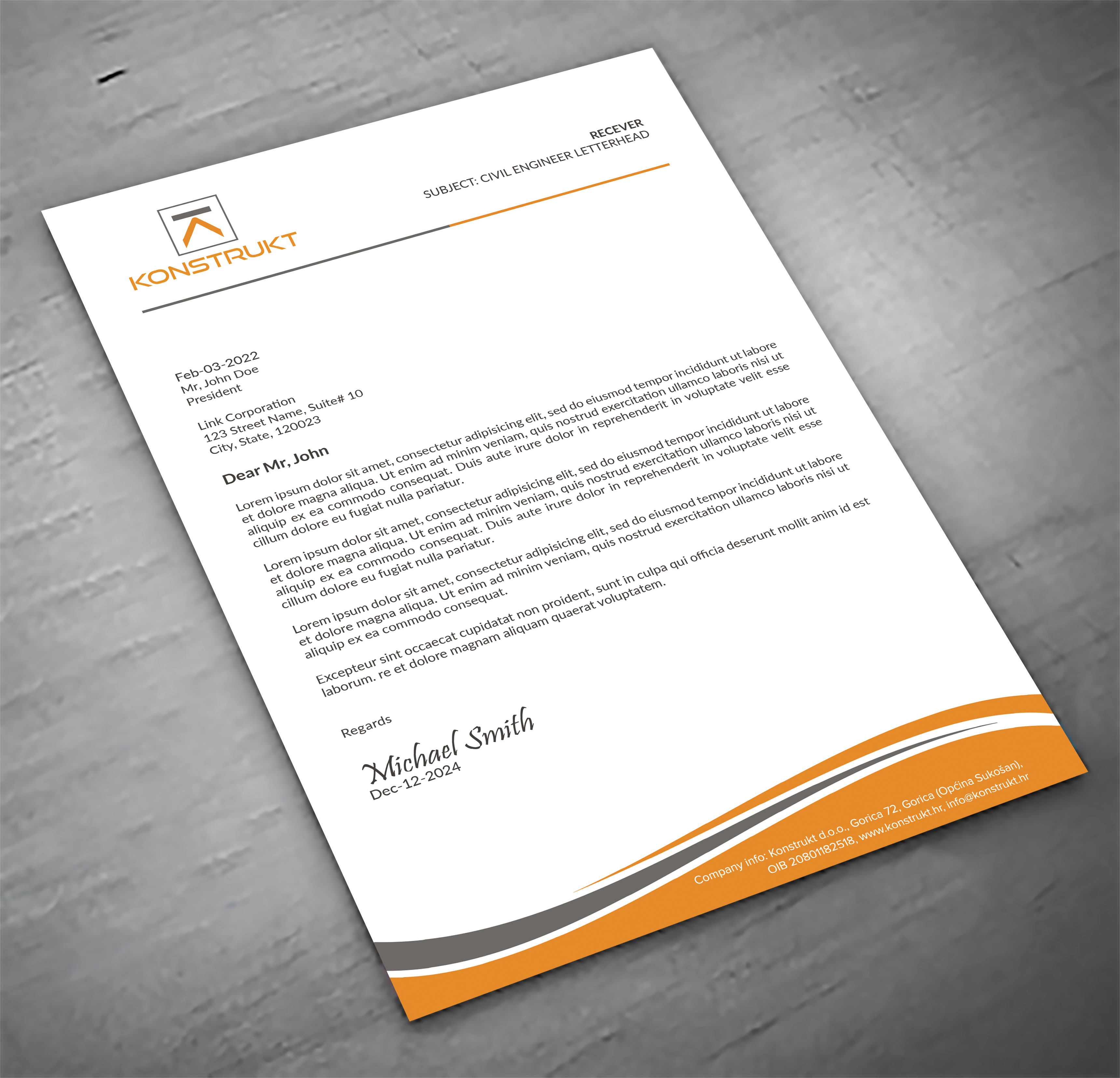 Letterhead Design by sadikul islam for this project | Design #34345006