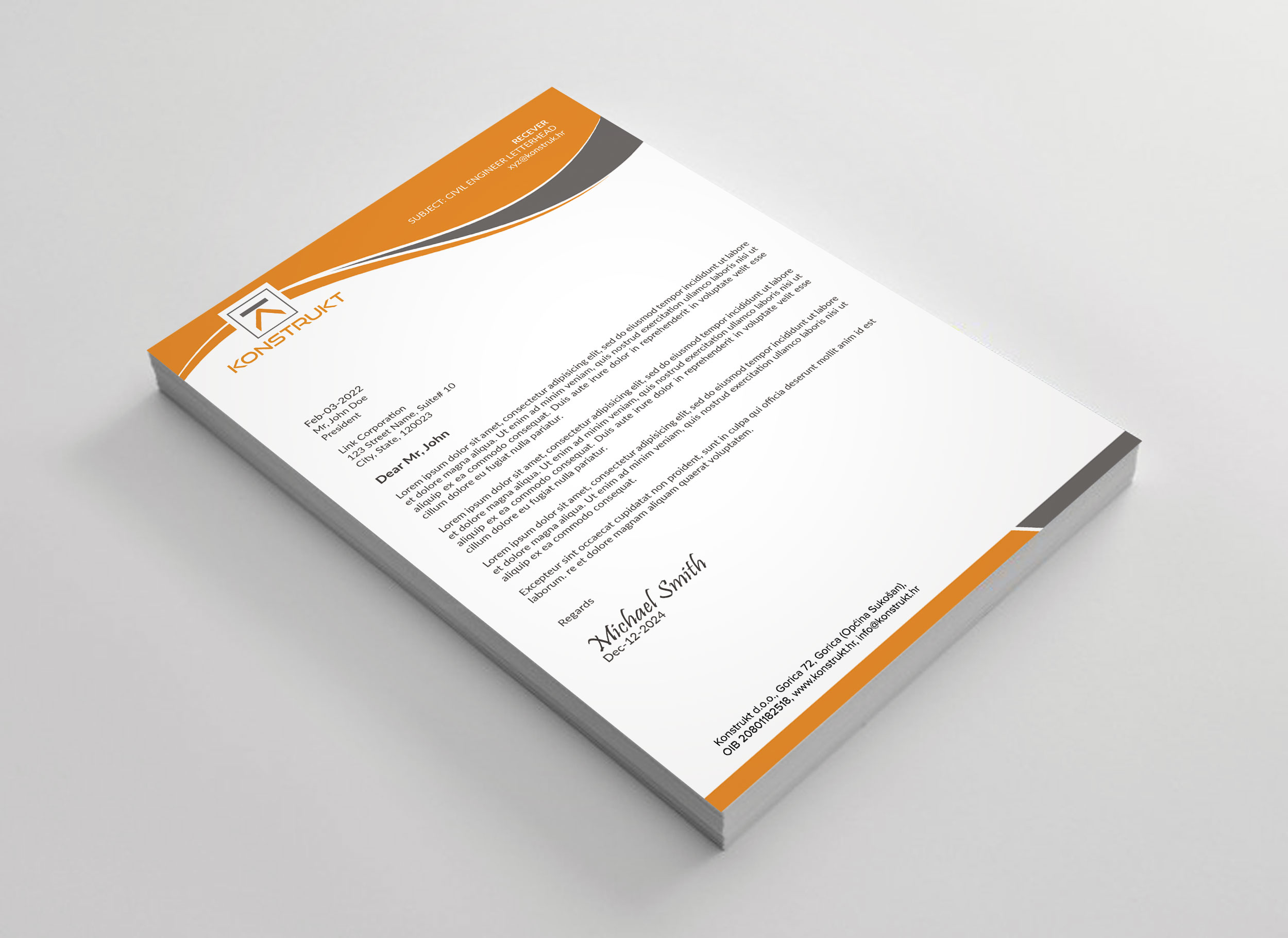 Letterhead Design by sadikul islam for this project | Design #34345053