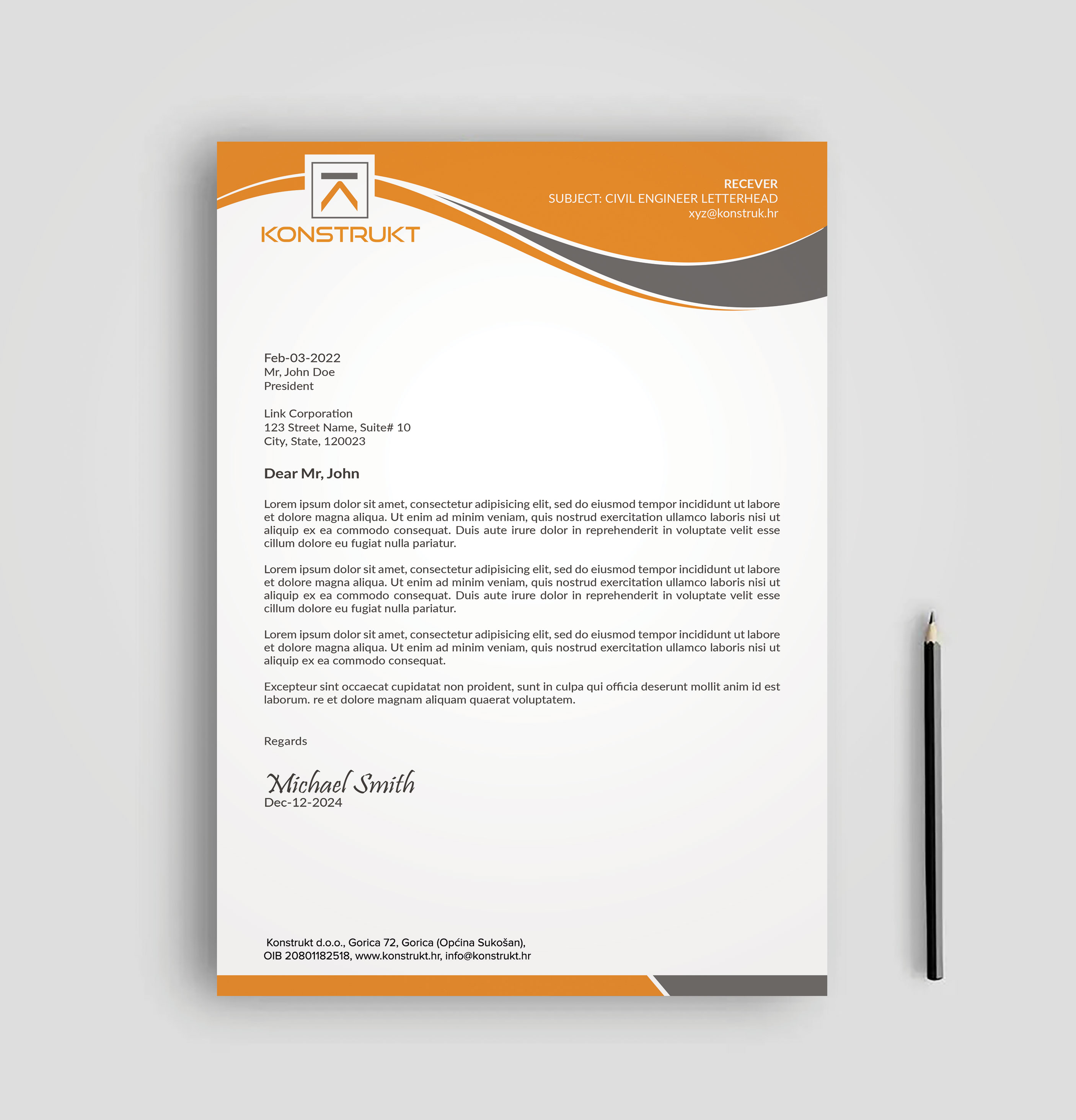 Letterhead Design by sadikul islam for this project | Design #34345055