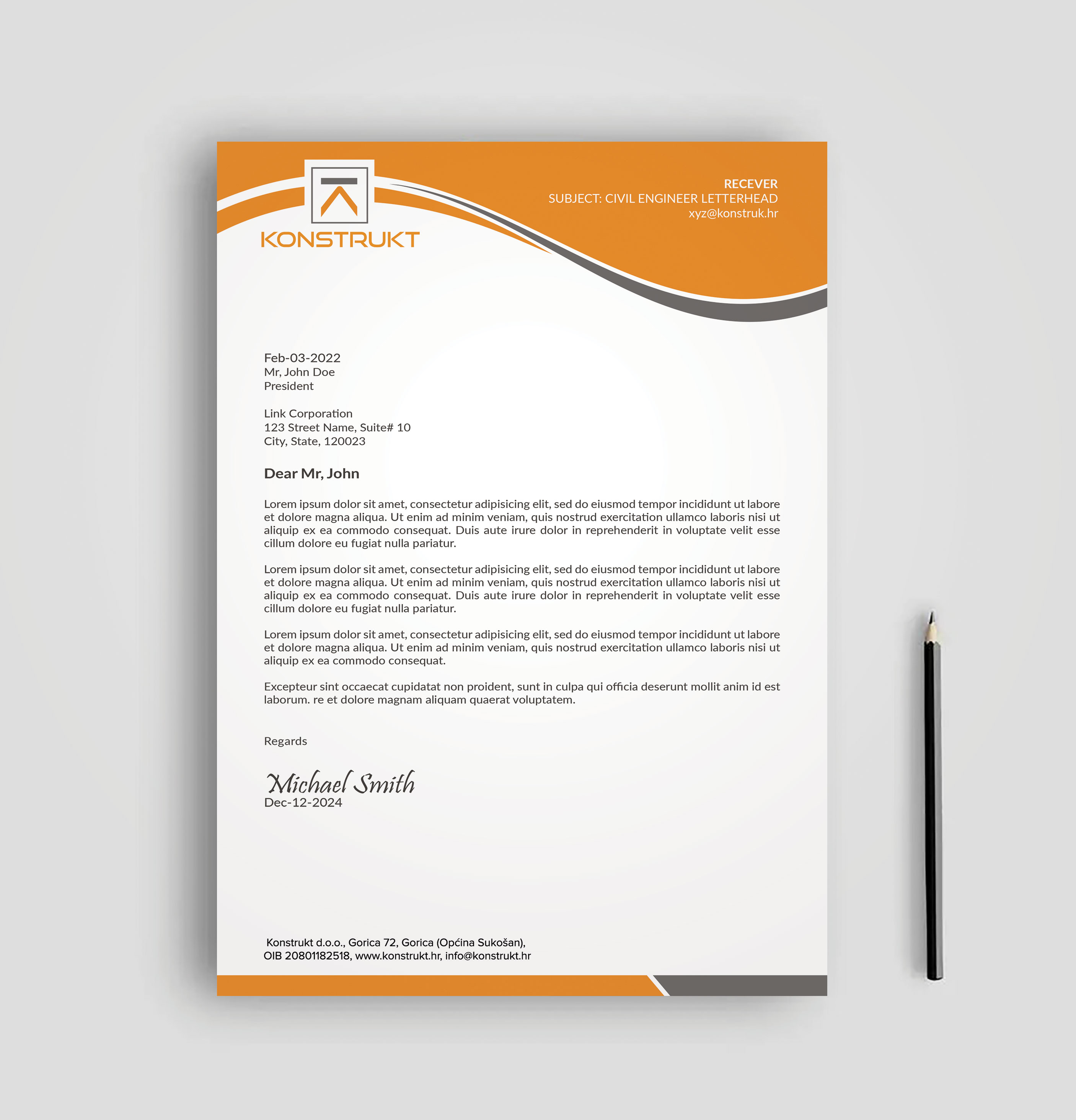 Letterhead Design by sadikul islam for this project | Design #34345069