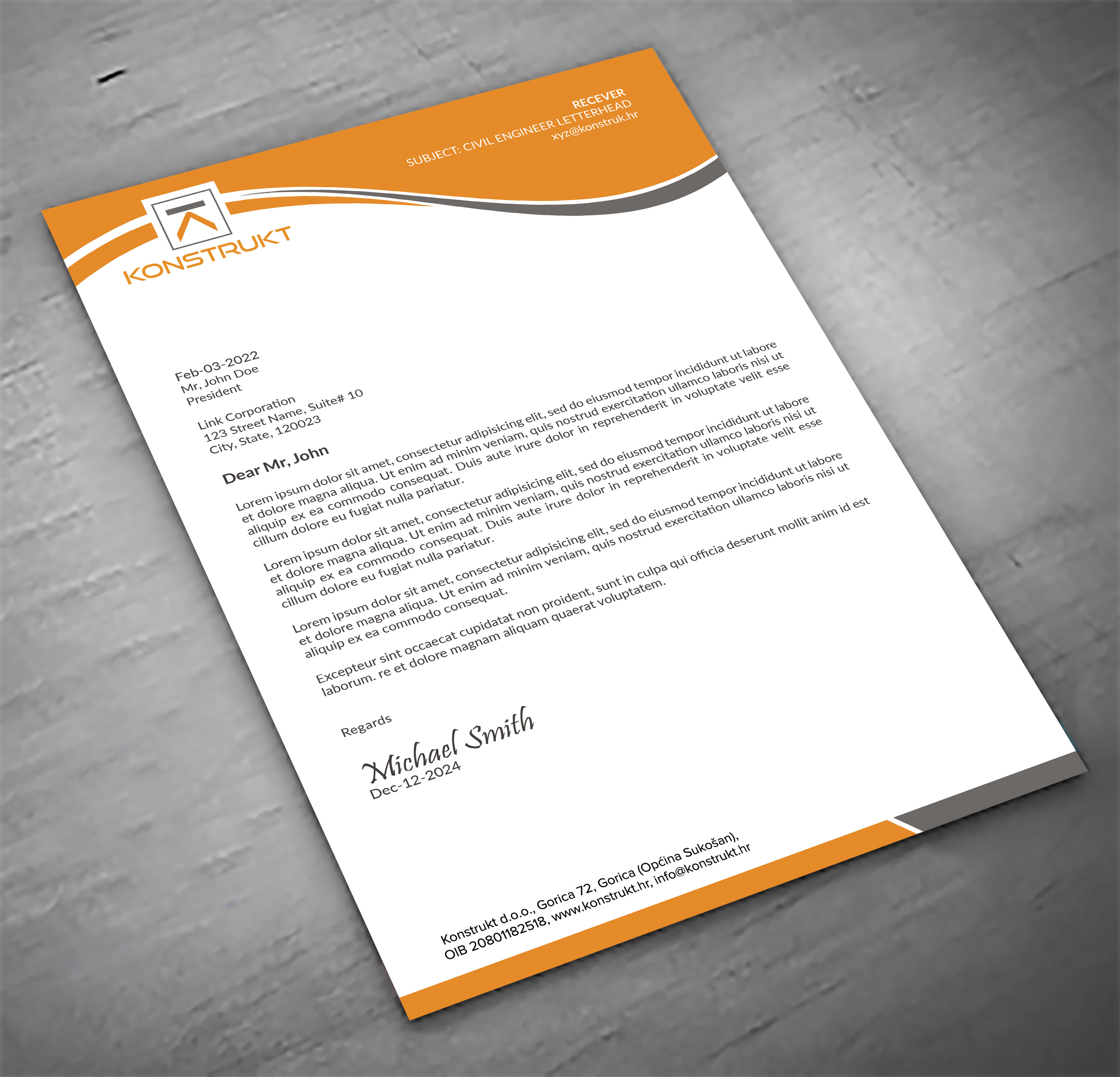 Letterhead Design by sadikul islam for this project | Design #34345070