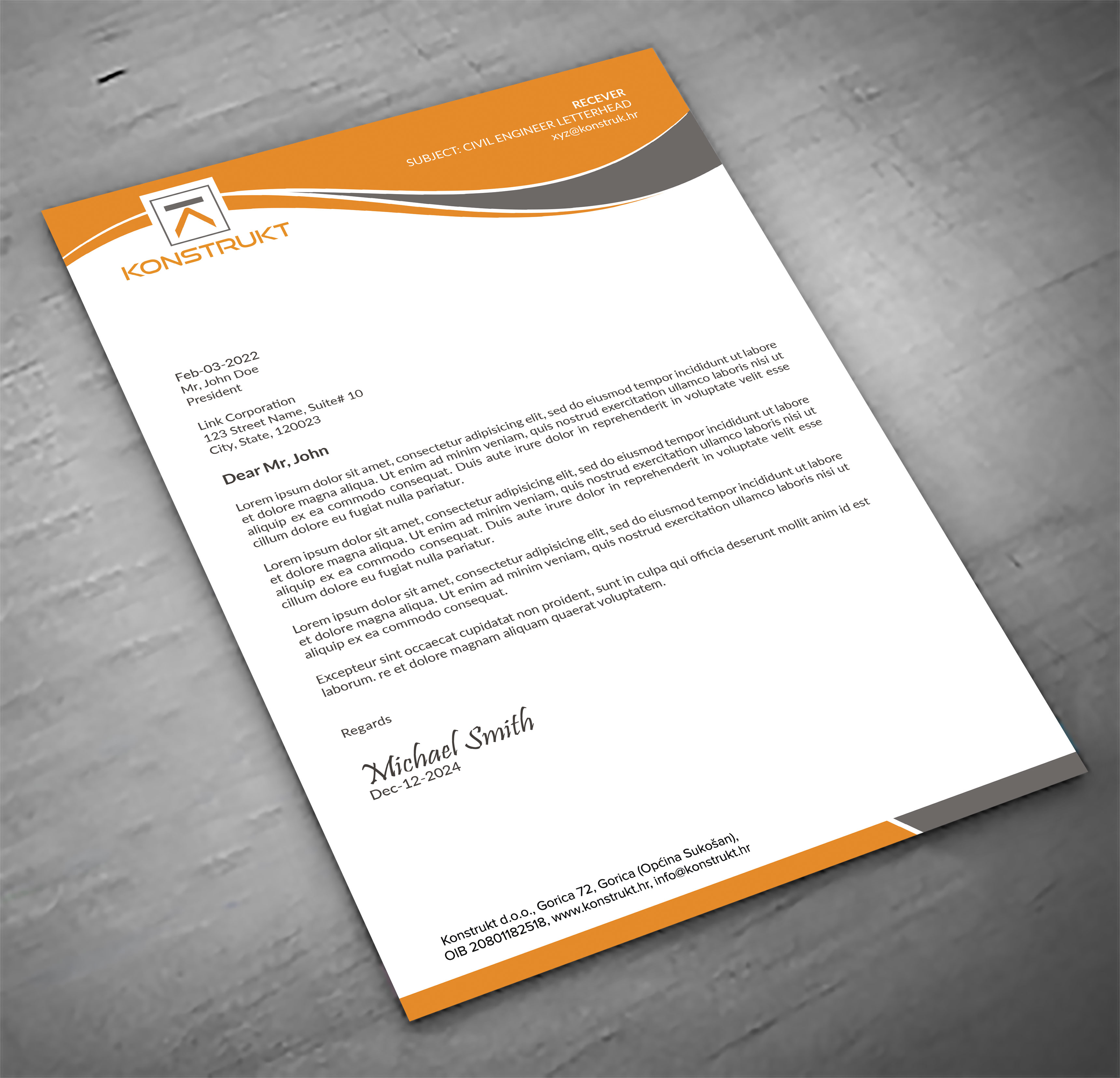Letterhead Design by sadikul islam for this project | Design #34345071