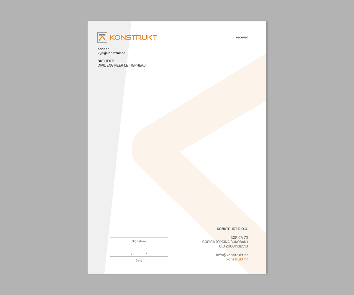 Letterhead Design by Andrés Sebastián for this project | Design #34343342