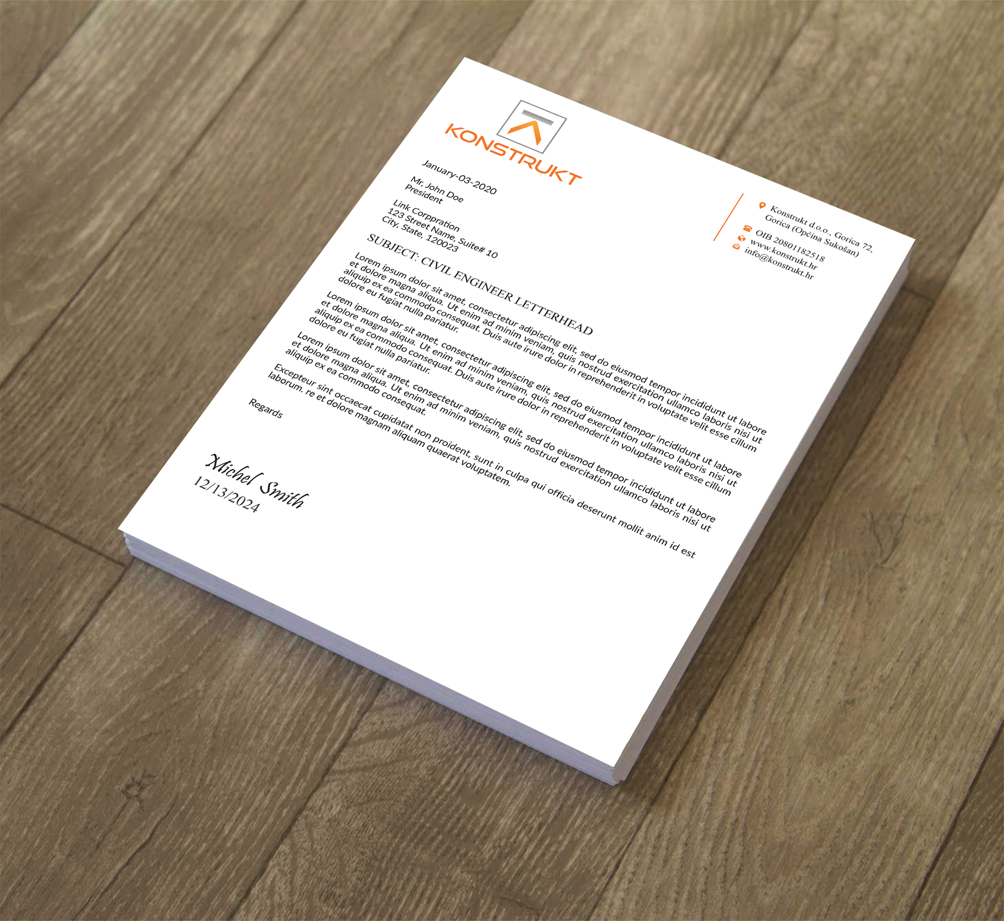Letterhead Design by Expert Bappy for this project | Design #34339258