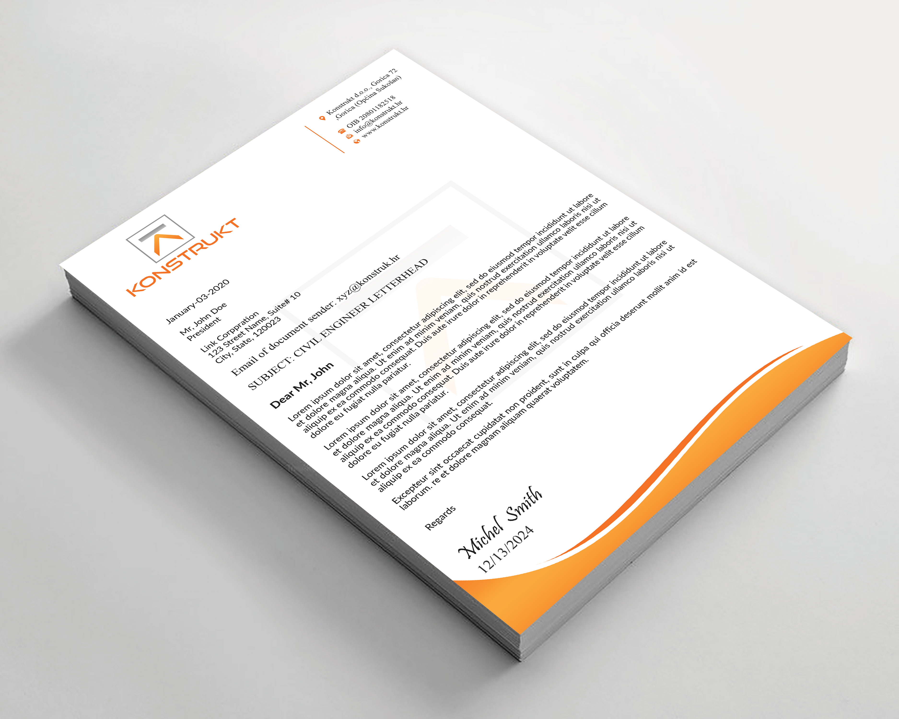 Letterhead Design by Expert Bappy for this project | Design #34347598