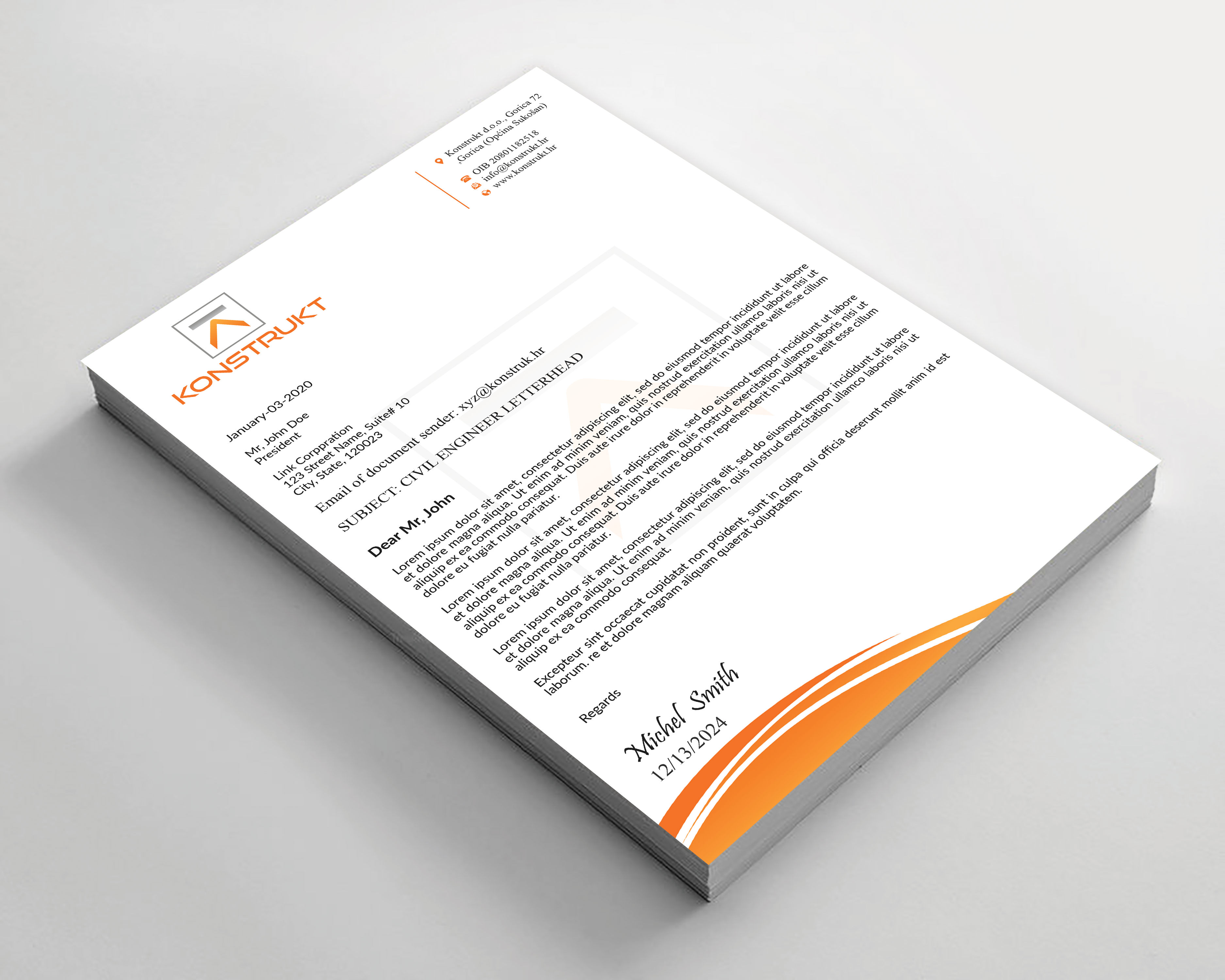 Letterhead Design by Expert Bappy for this project | Design #34347599