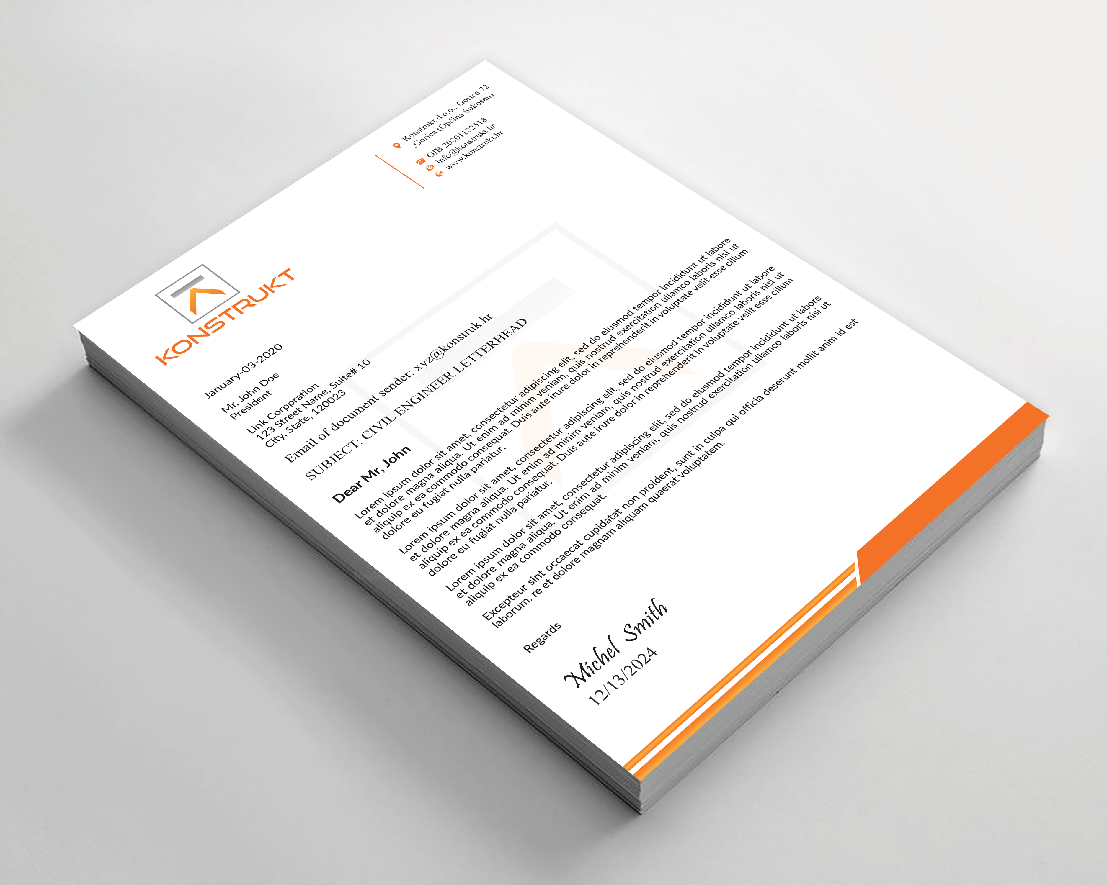 Letterhead Design by Expert Bappy for this project | Design #34347600