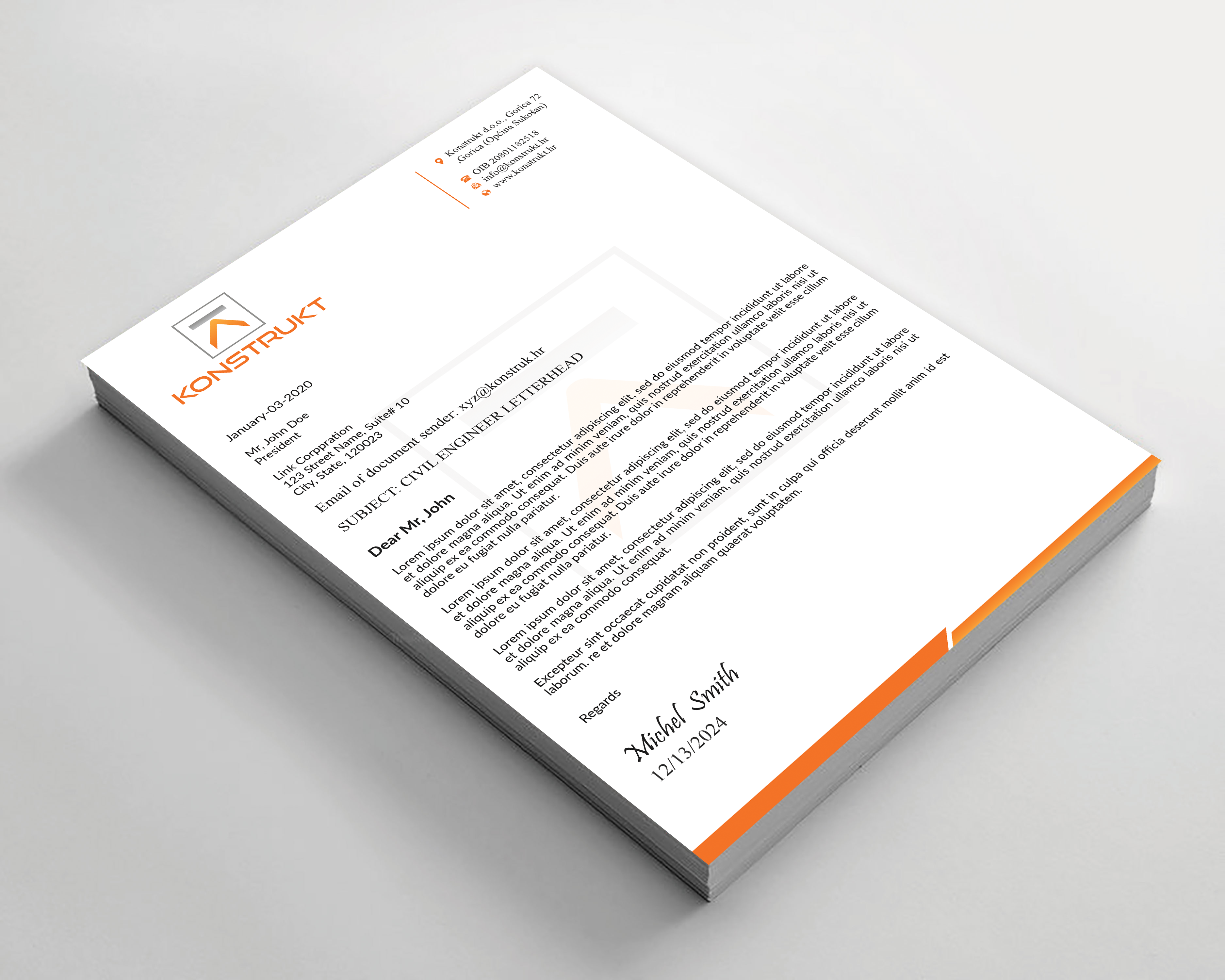 Letterhead Design by Expert Bappy for this project | Design #34347602