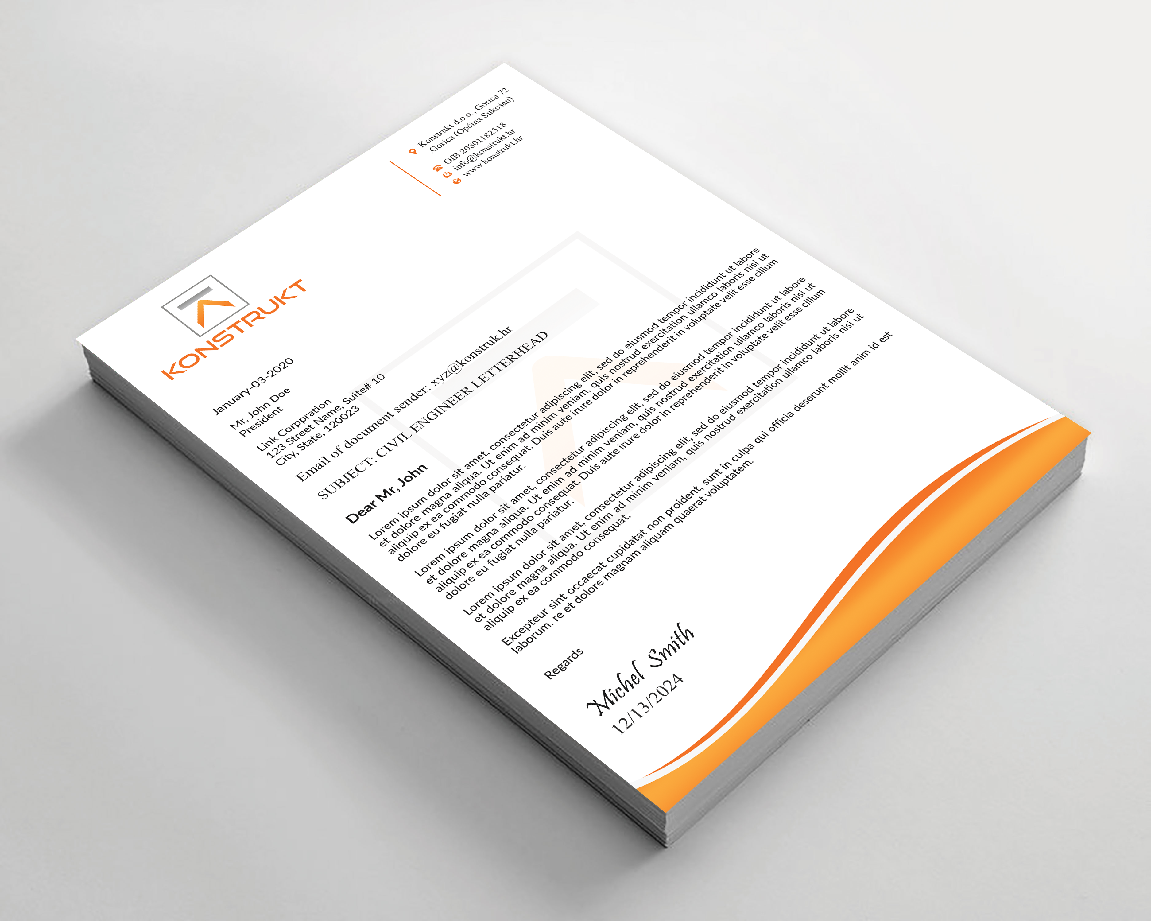 Letterhead Design by Expert Bappy for this project | Design #34347618
