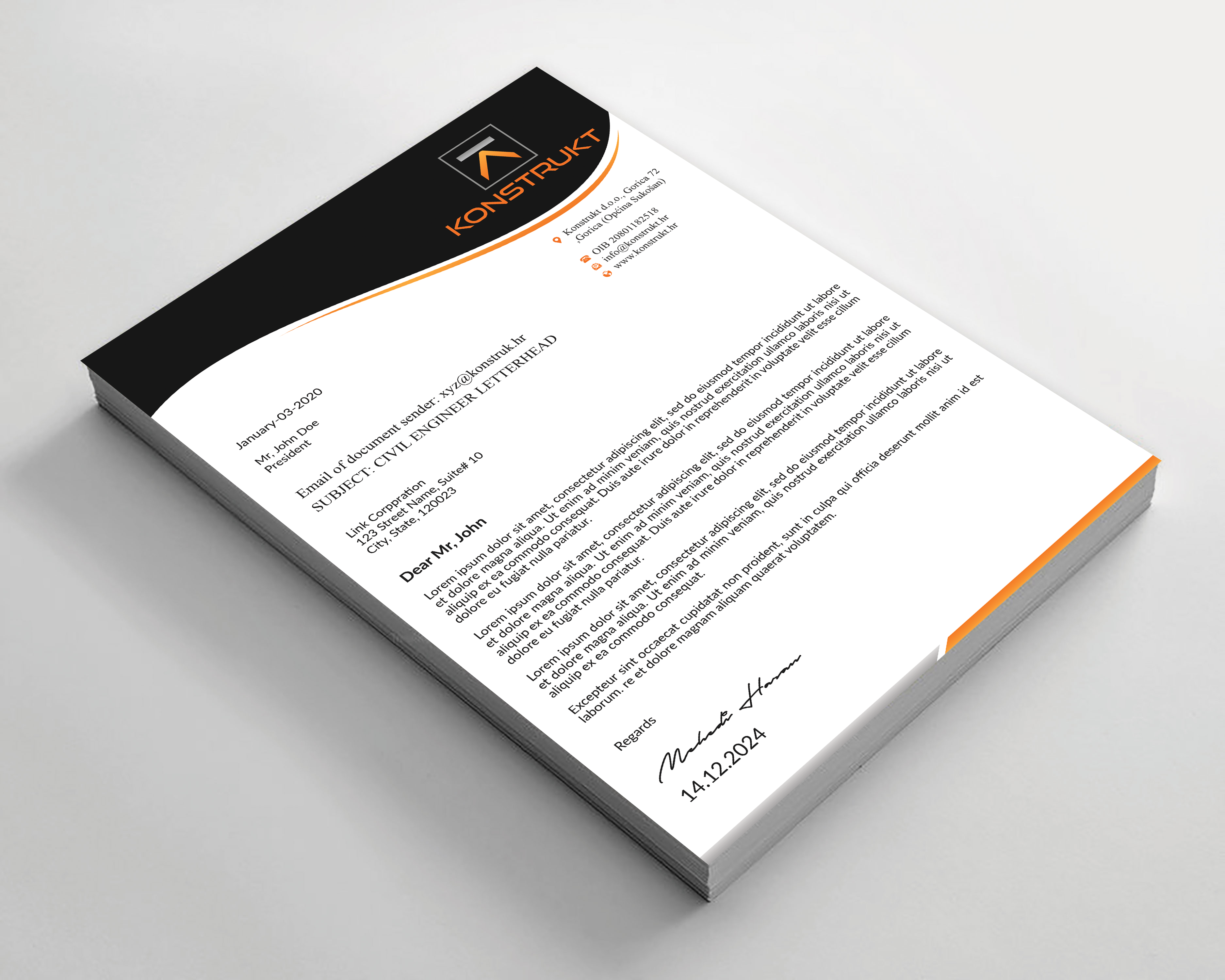 Letterhead Design by Expert Bappy for this project | Design #34349942