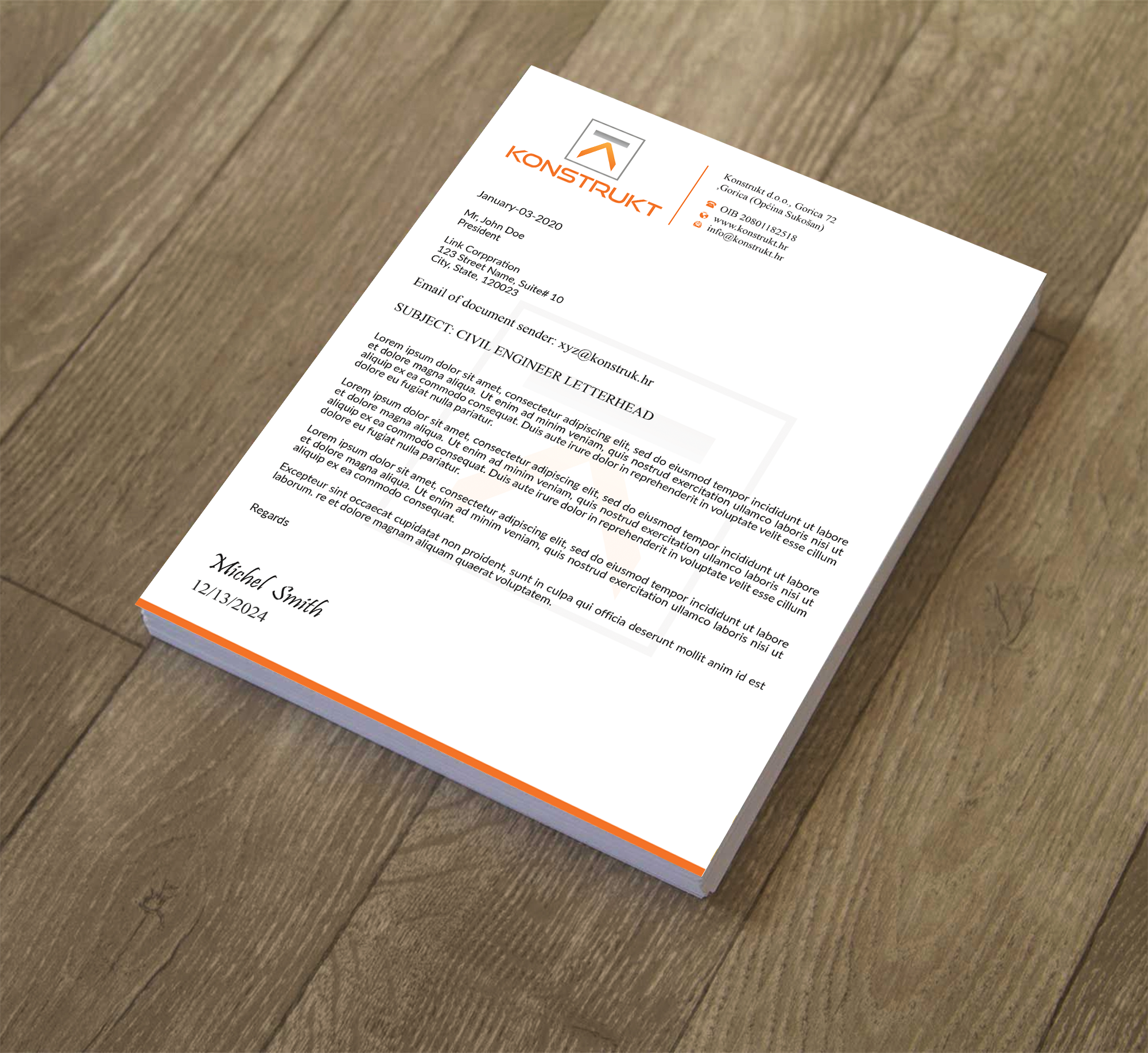 Letterhead Design by Expert Bappy for this project | Design #34353562