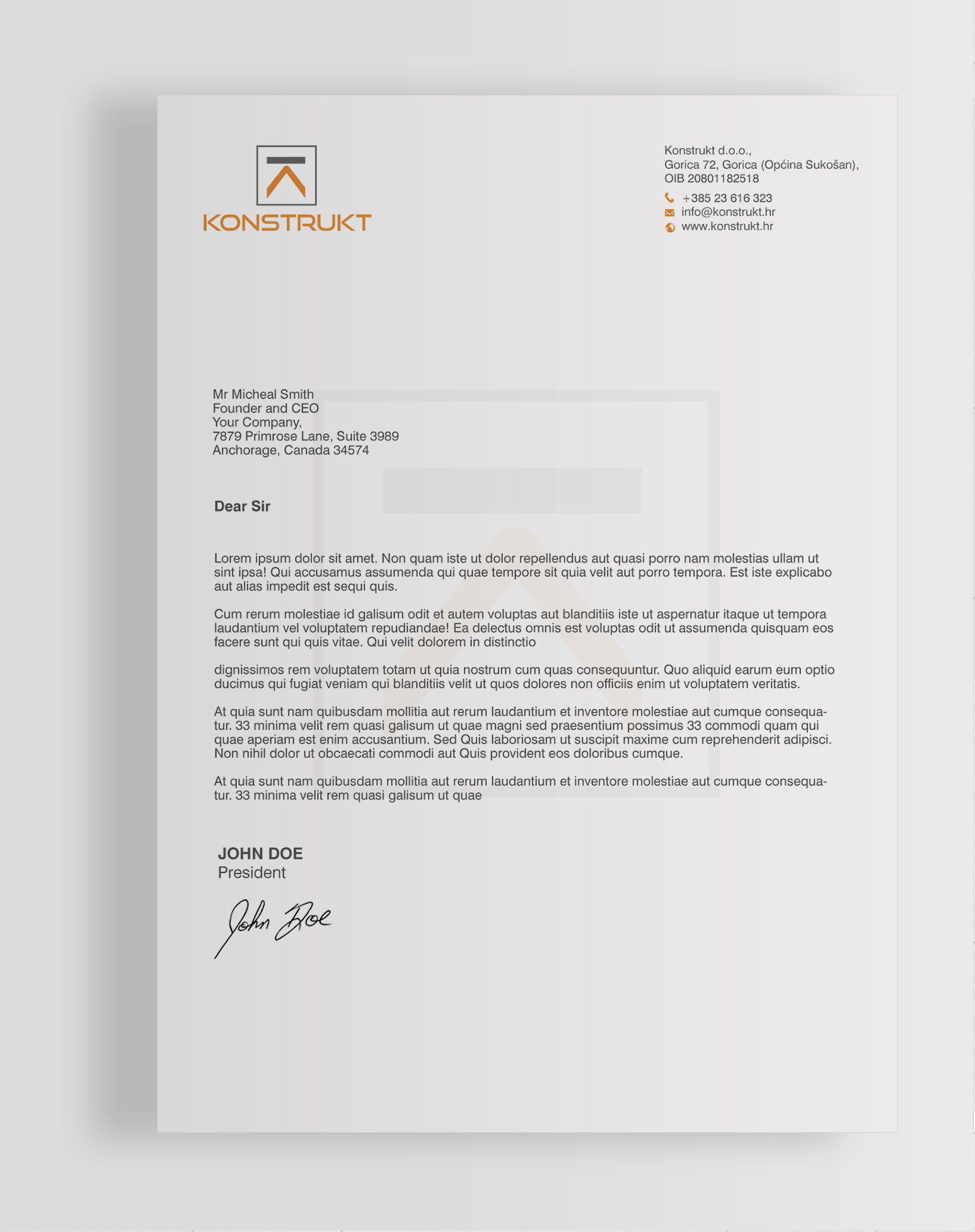 Letterhead Design by chandrayaan.creative for this project | Design #34345641