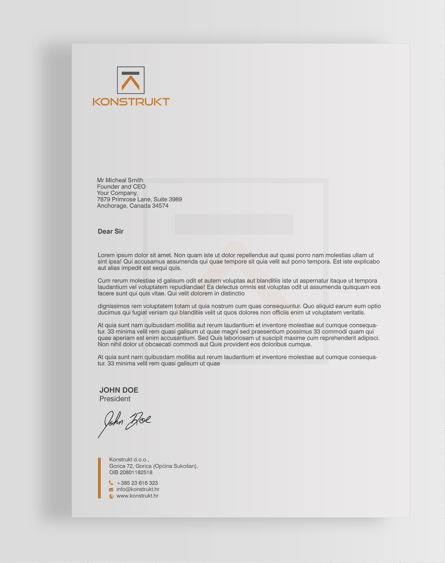Letterhead Design by chandrayaan.creative for this project | Design #34345738