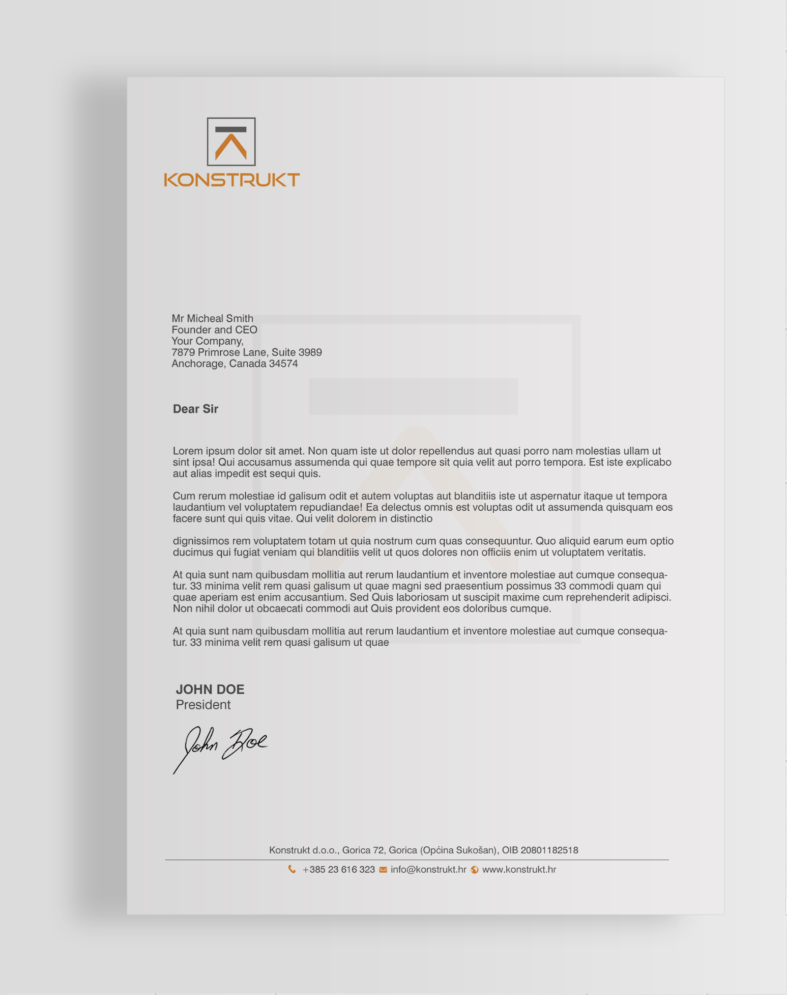 Letterhead Design by chandrayaan.creative for this project | Design #34345786
