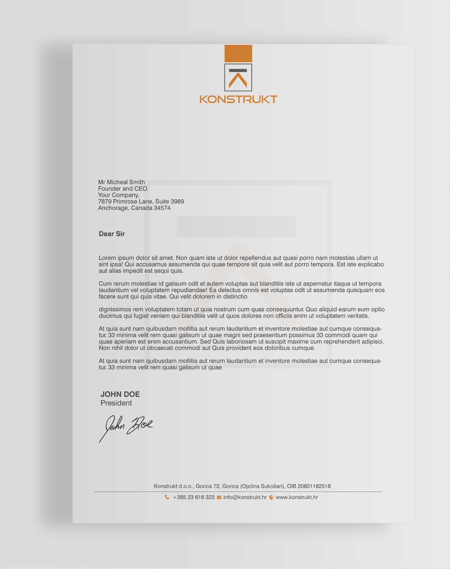 Letterhead Design by chandrayaan.creative for this project | Design #34381405