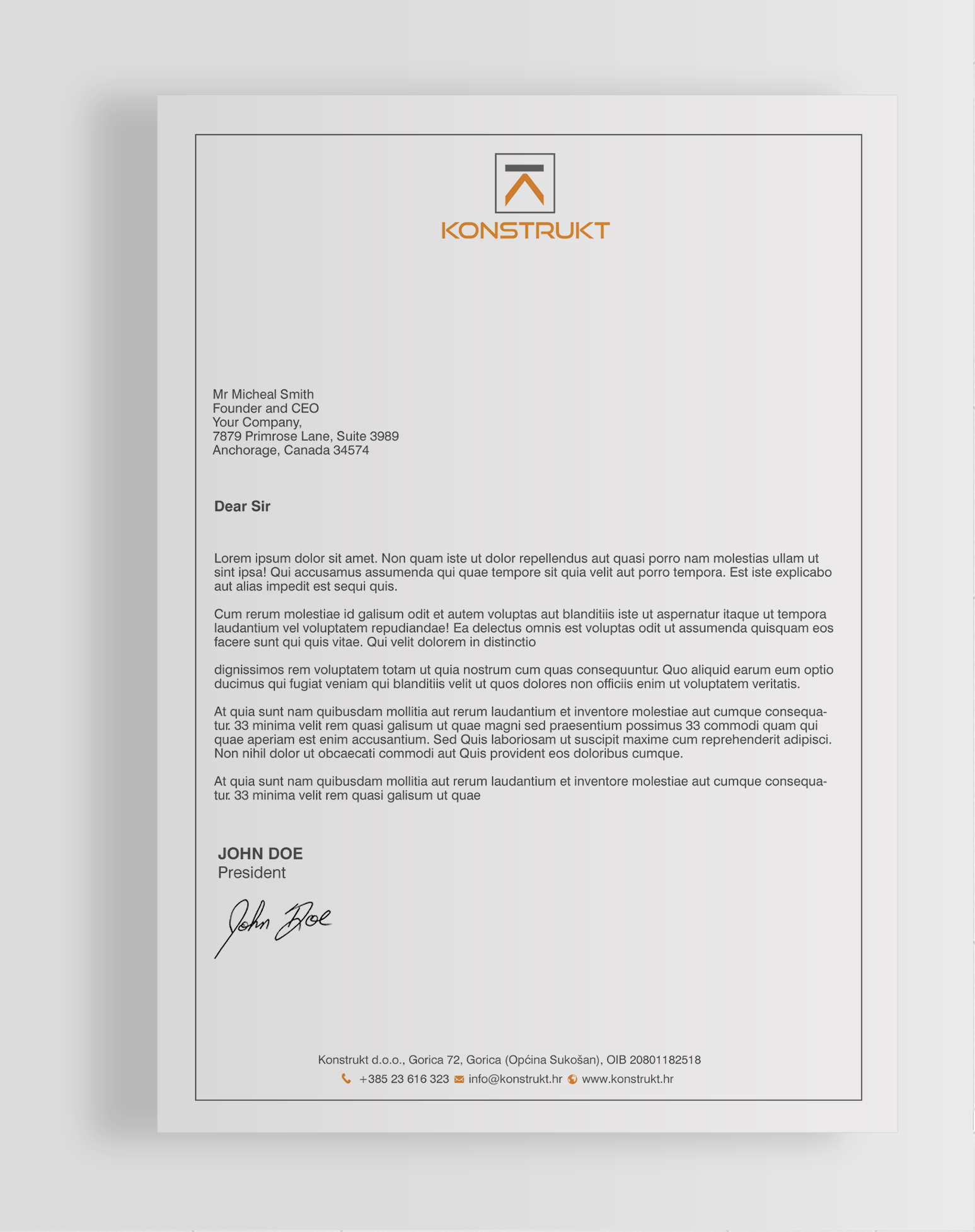 Letterhead Design by chandrayaan.creative for this project | Design #34381488