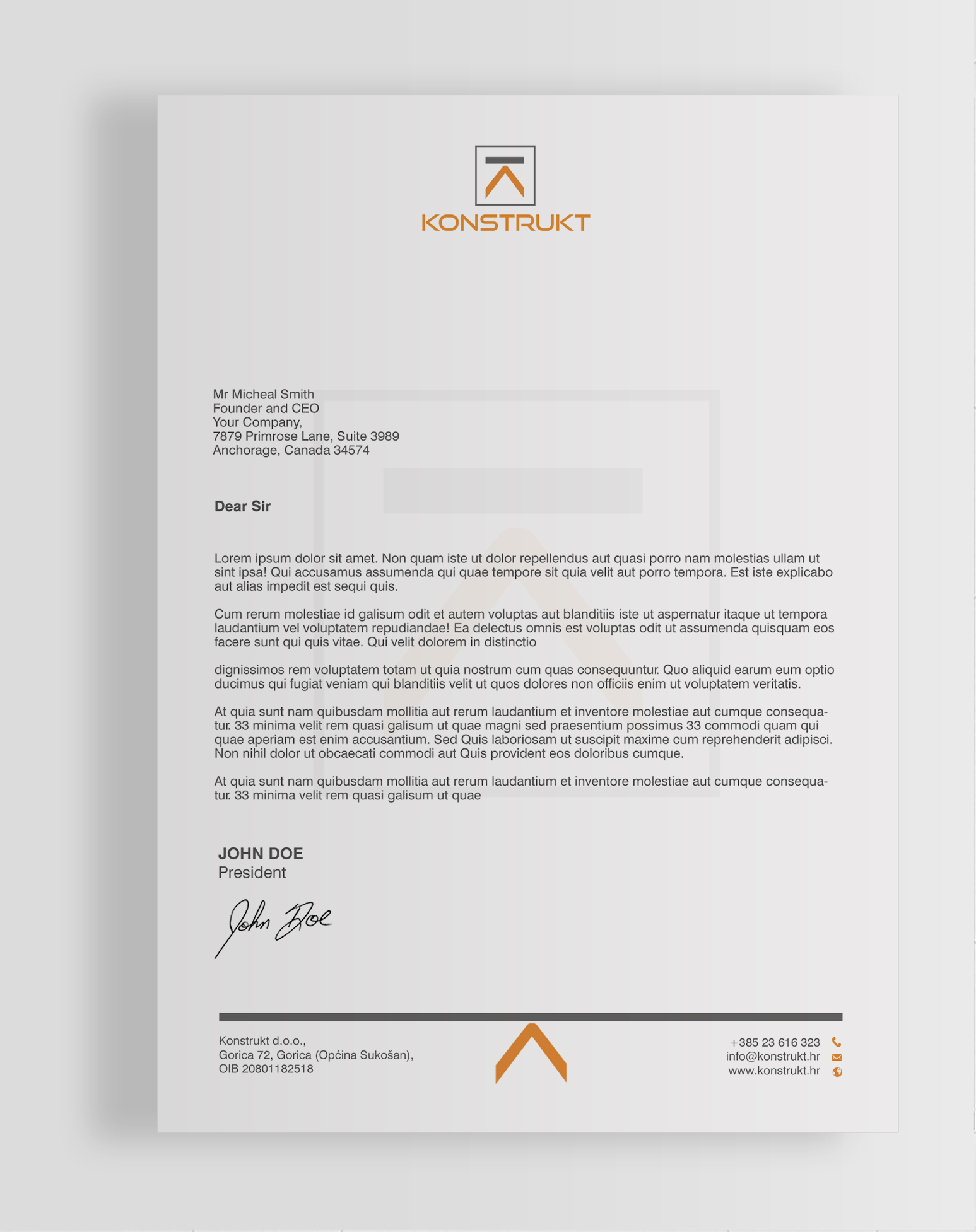 Letterhead Design by chandrayaan.creative for this project | Design #34381538