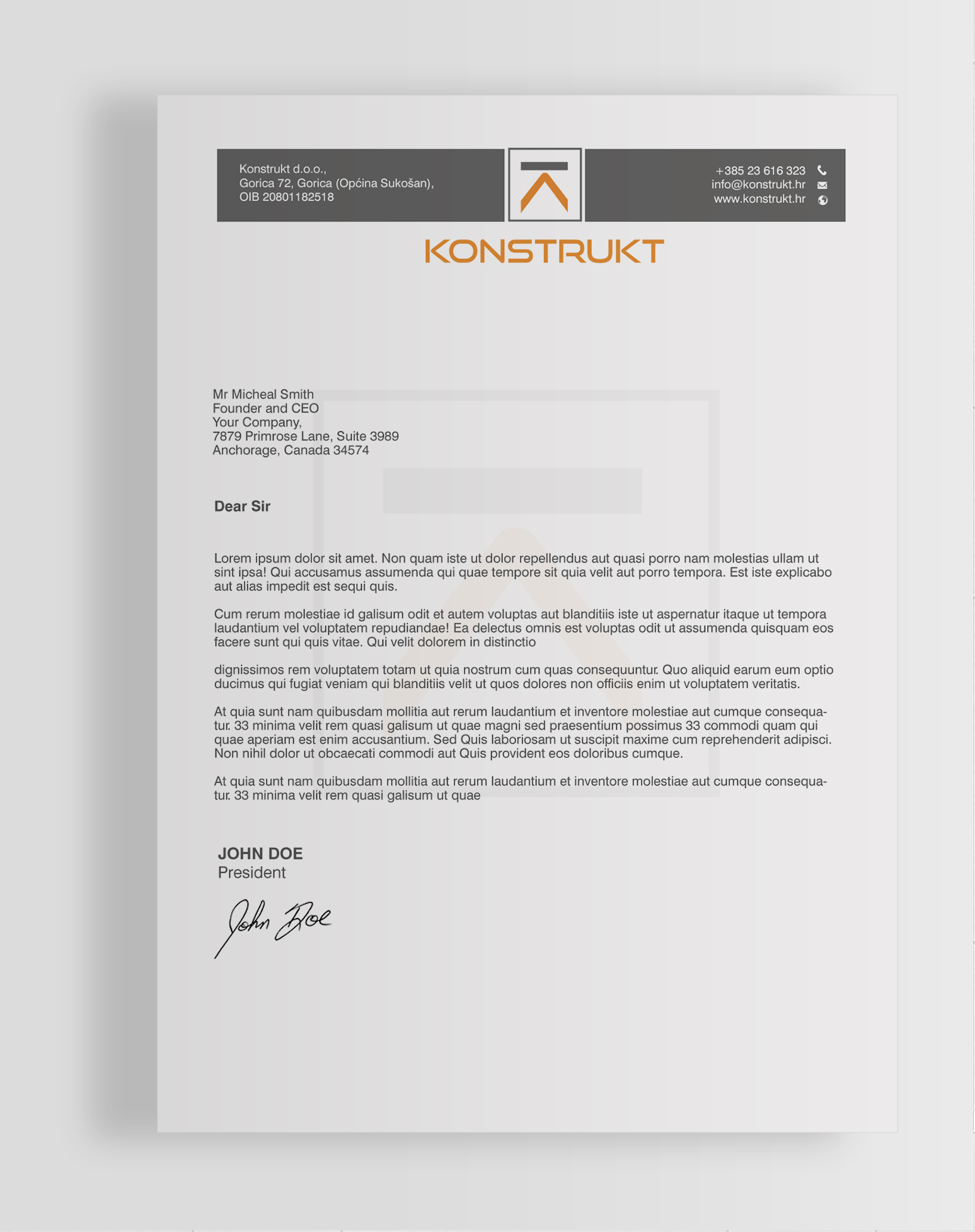 Letterhead Design by chandrayaan.creative for this project | Design #34381644