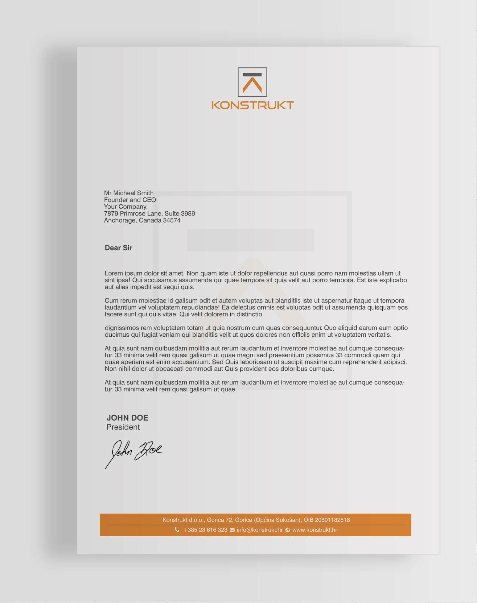 Letterhead Design by chandrayaan.creative for this project | Design #34409121