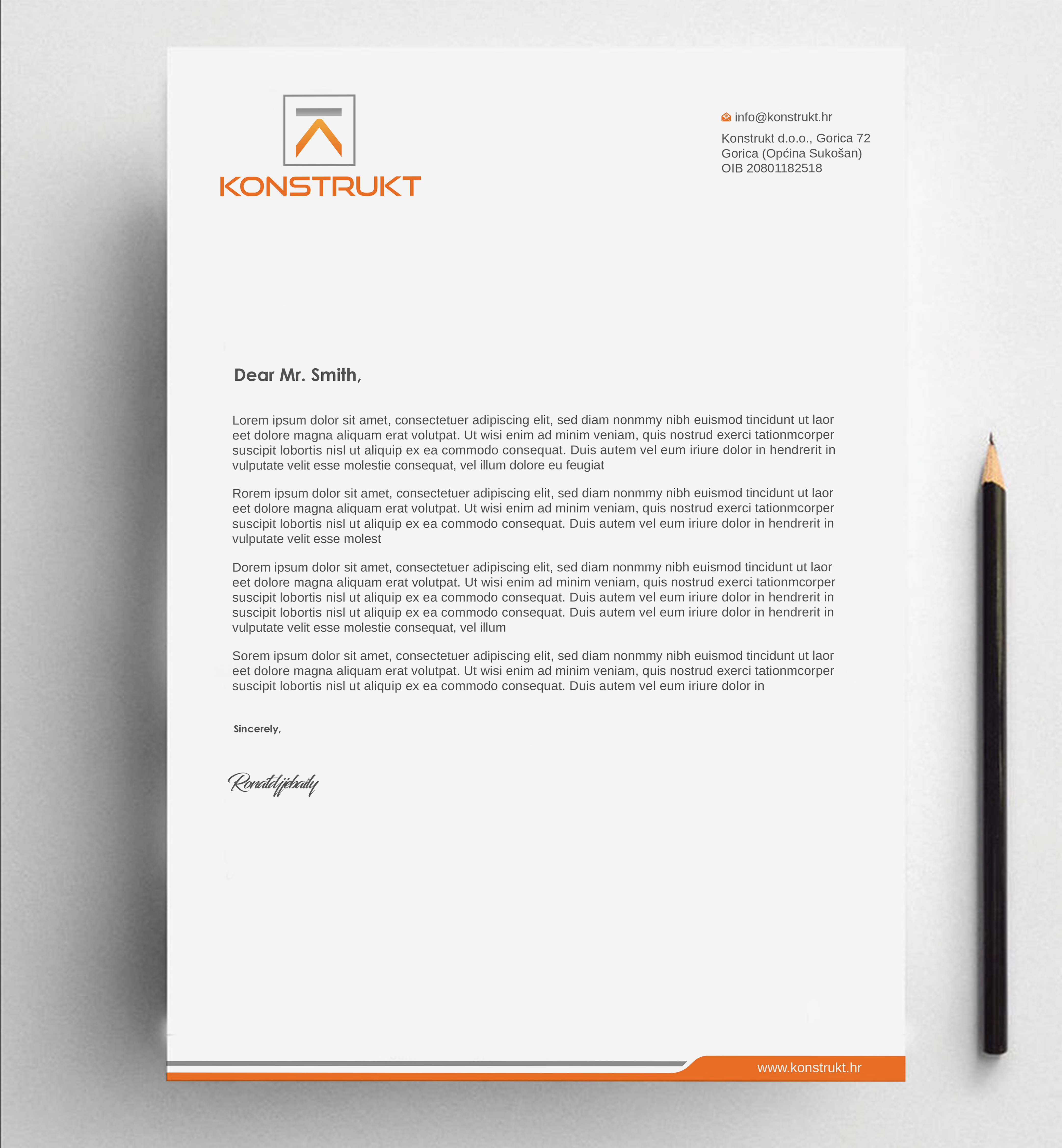 Letterhead Design by Imagine design000 for this project | Design #34341466