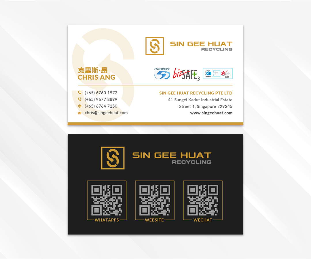 Design de Carte de Visite par Sun Moon Graphic Designer pour Sin Gee Huat Recycling | Design #34348629