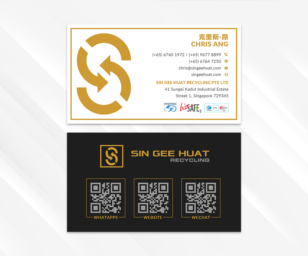 Diseño de Tarjeta de Presentación por Sun Moon Graphic Designer para Sin Gee Huat Recycling | Diseño #34348630