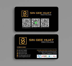 Business Card Design by designer1975 for Sin Gee Huat Recycling | Design: #34349113