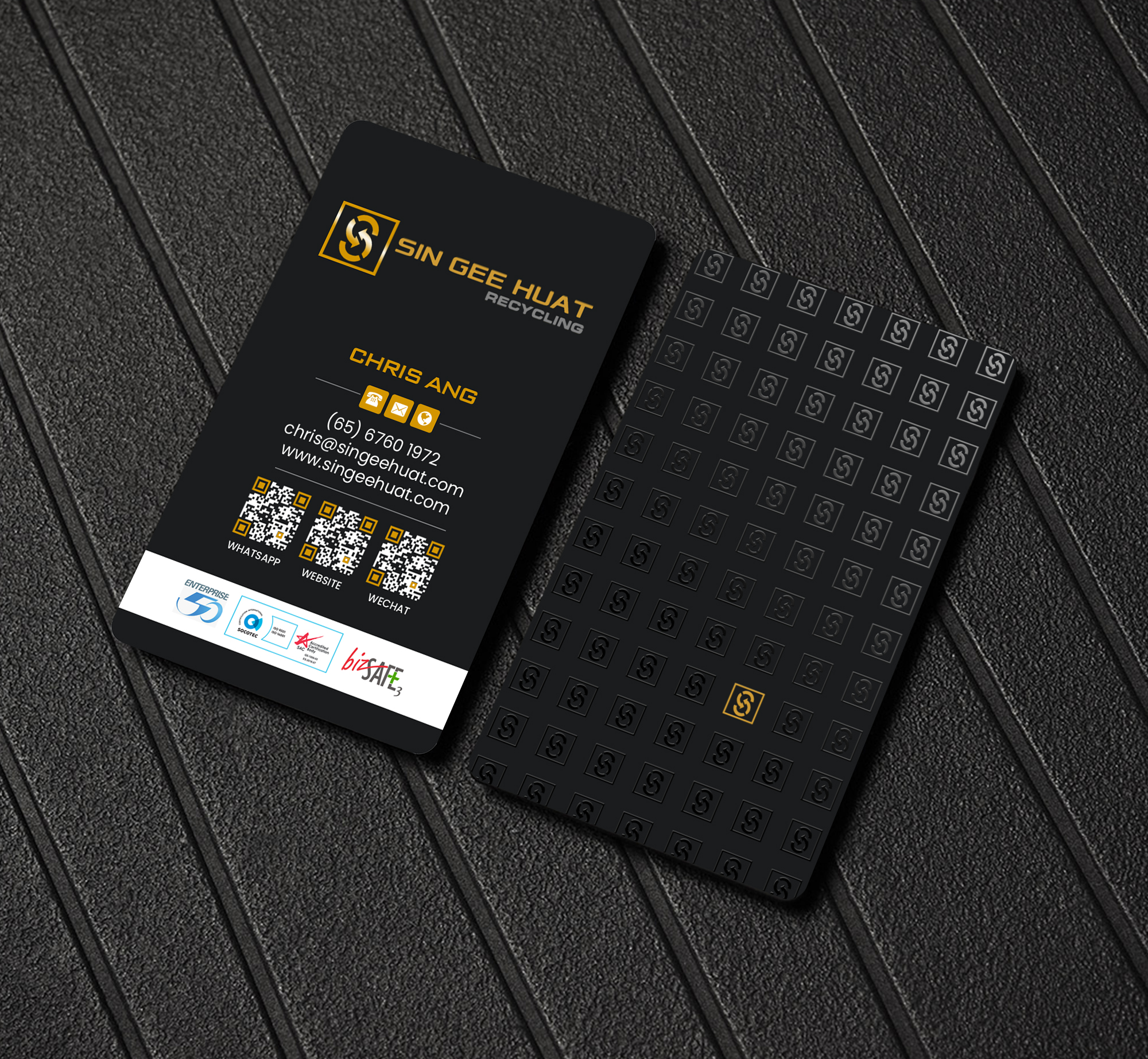Business Card Design by Creations Box 2015 for Sin Gee Huat Recycling | Design #34365916