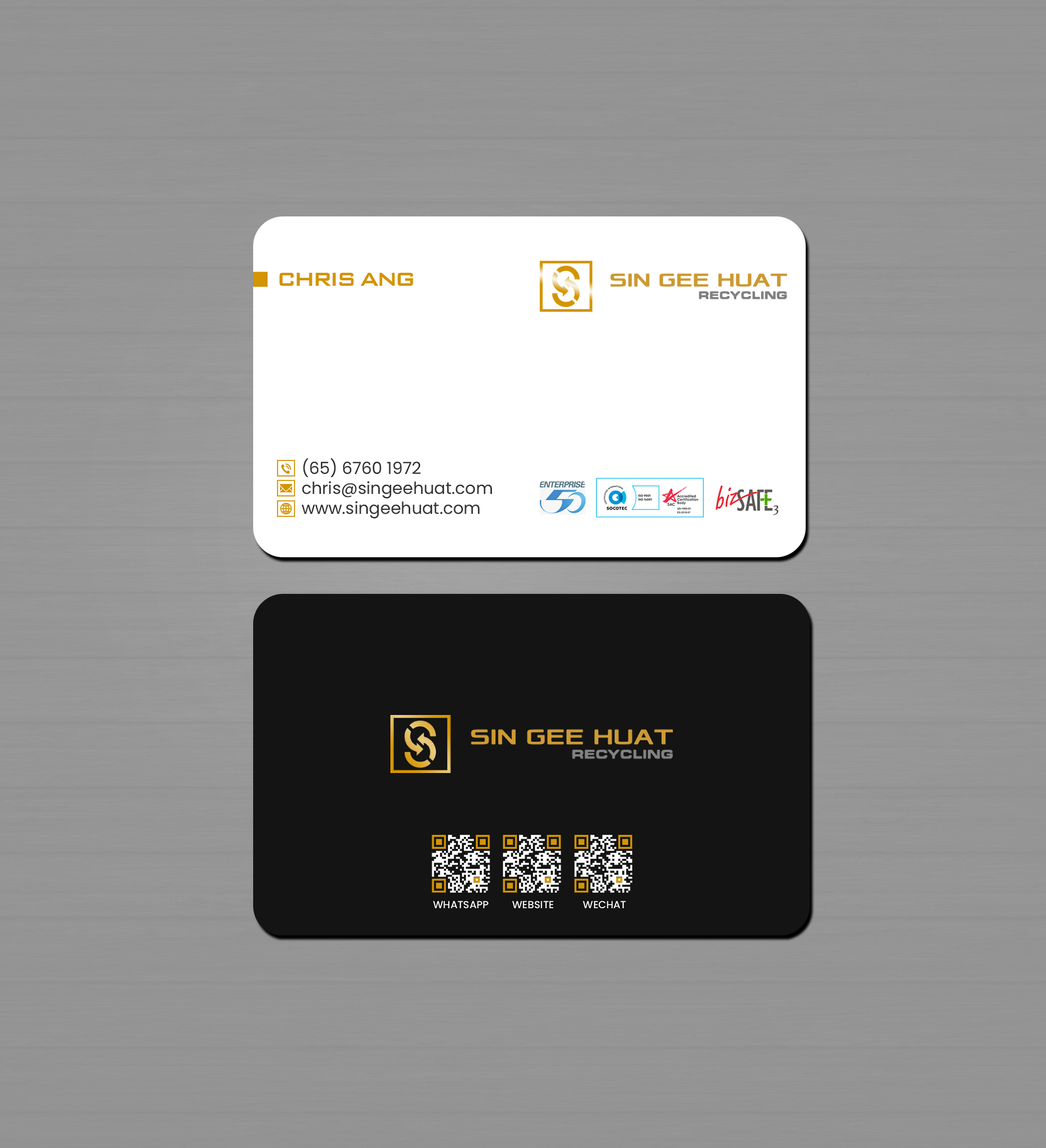 Business Card Design by Creations Box 2015 for Sin Gee Huat Recycling | Design #34365920