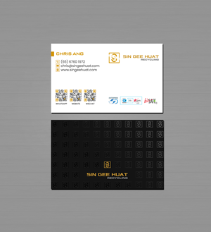 Visitenkarten-Design von Creations Box 2015 für Sin Gee Huat Recycling | Design: #34365923
