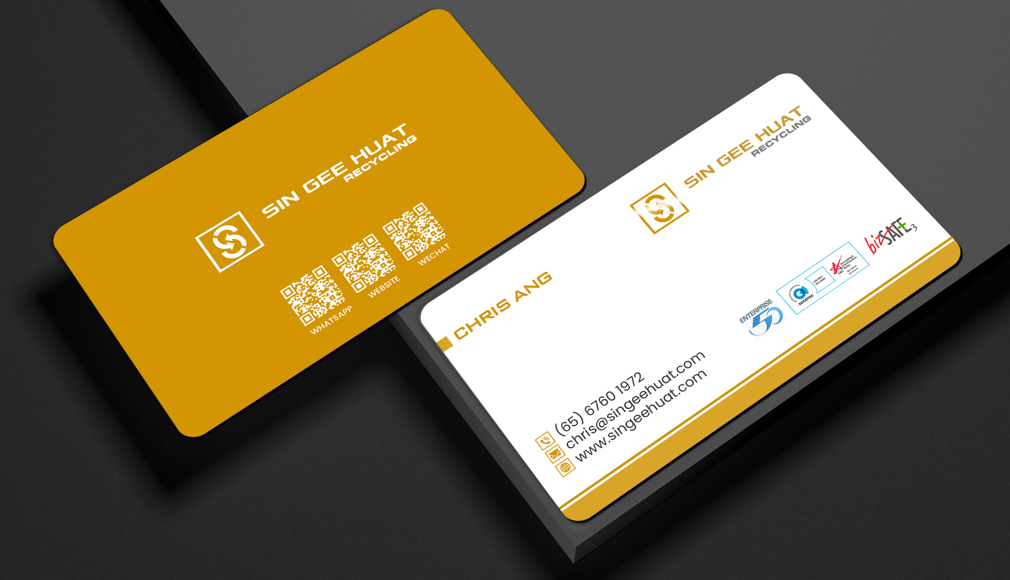 Business Card Design by Creations Box 2015 for Sin Gee Huat Recycling | Design #34365927