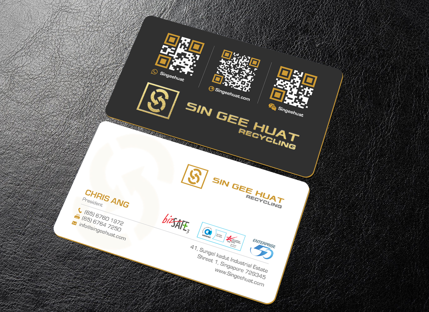 Business Card Design by chandrayaan.creative for Sin Gee Huat Recycling | Design #34364232