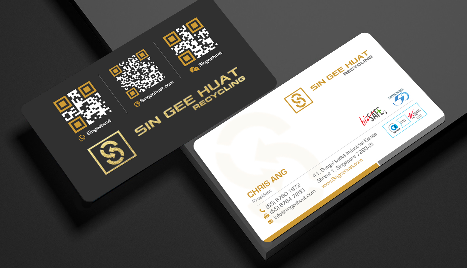 Diseño de Tarjeta de Presentación por chandrayaan.creative para Sin Gee Huat Recycling | Diseño #34372723